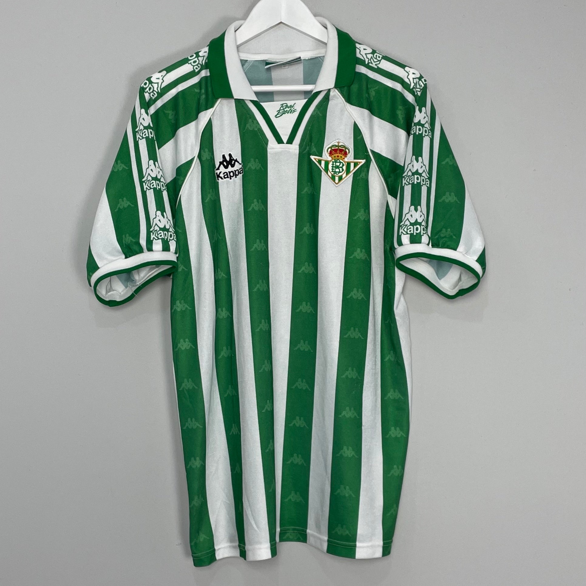 Shop 1995/97 REAL BETIS HOME SHIRT (XL) KAPPA, classic football shirts, vintage football shirts & retro soccer jerseys at Cult Kits