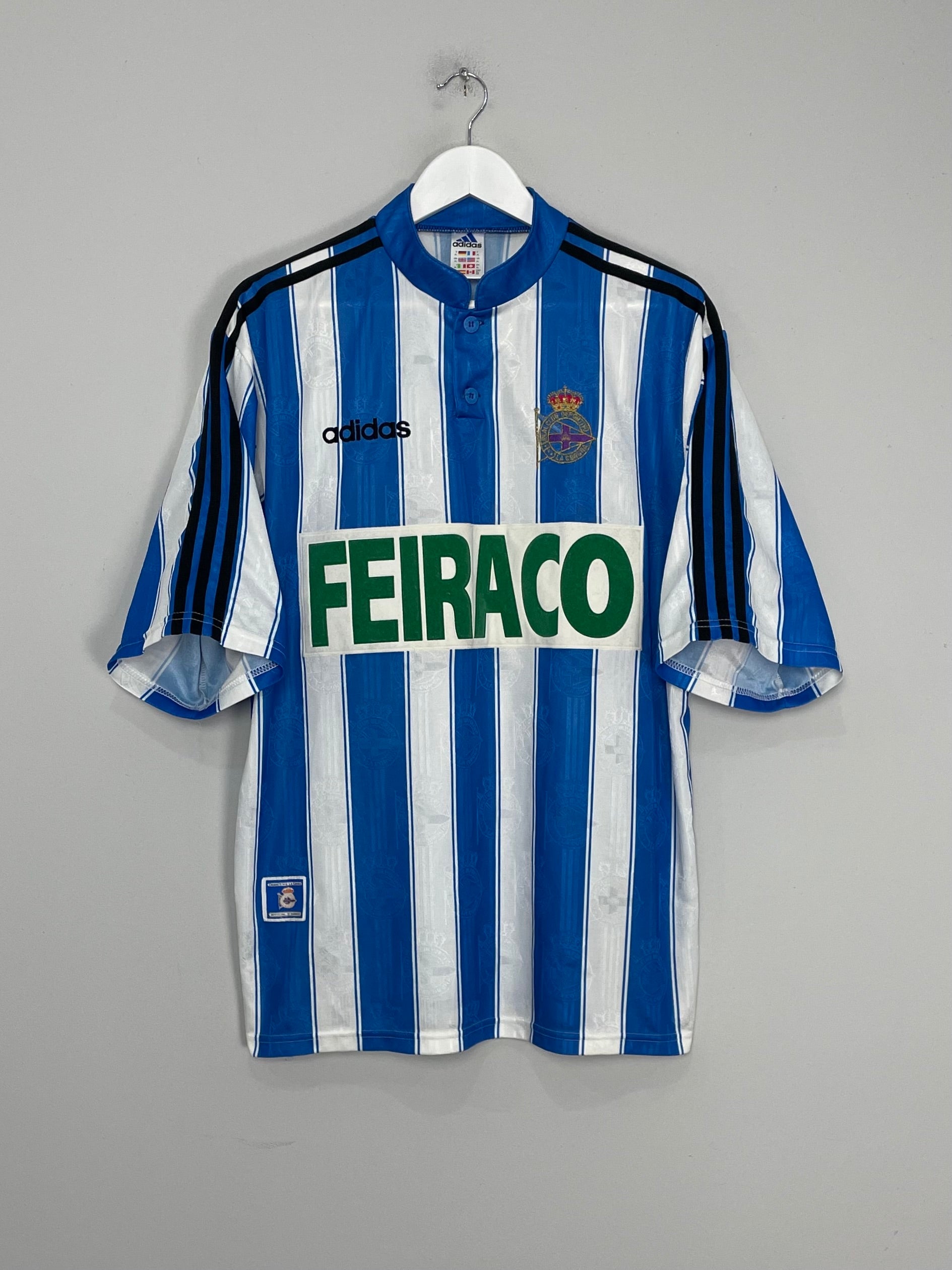 Shop 1997/98 DEPORTIVO LA CORUNA HOME SHIRT (XL) ADIDAS, classic football shirts, vintage football shirts & retro soccer jerseys at Cult Kits