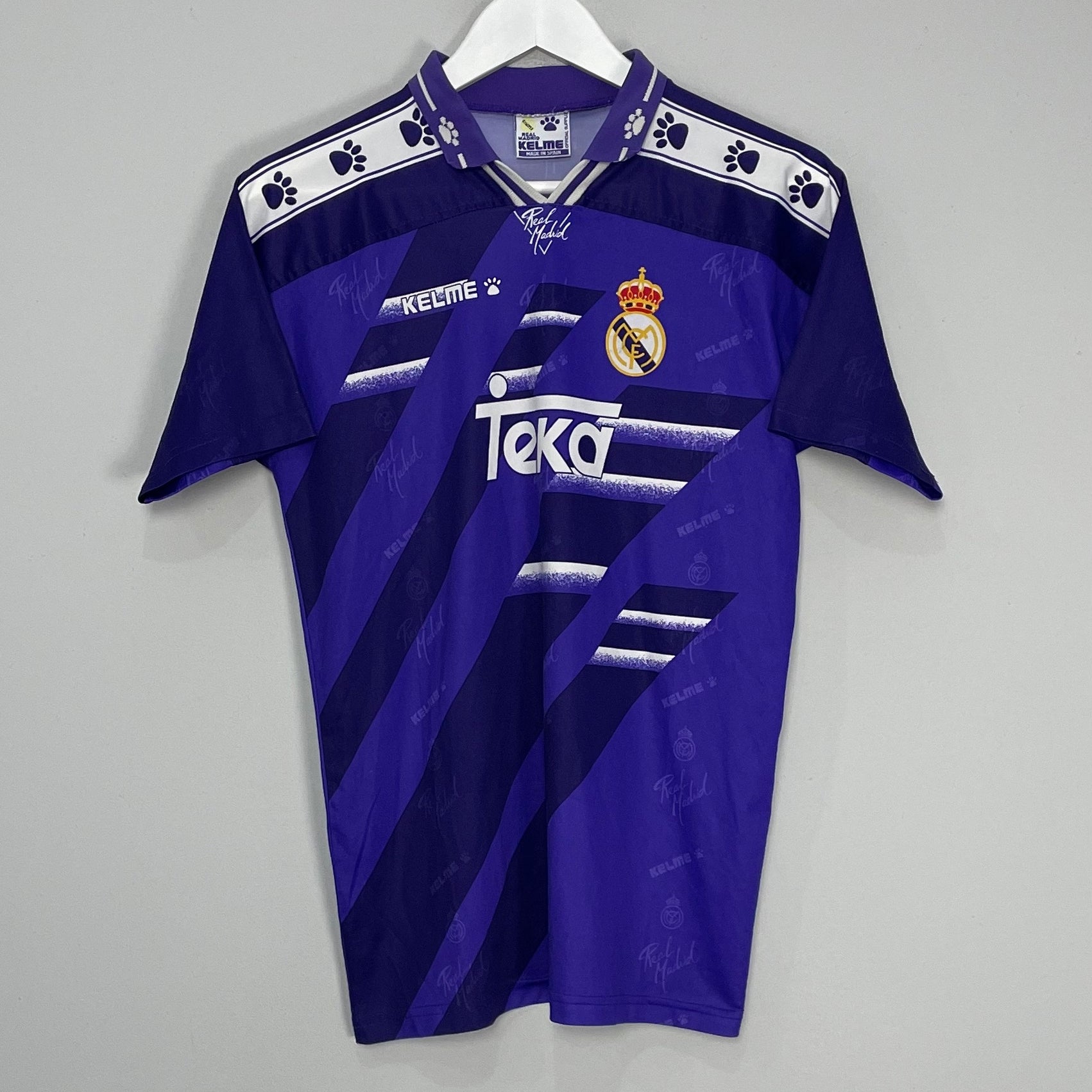 Shop 1995/96 REAL MADRID AWAY SHIRT (XL.KIDS) KELME, classic football shirts, vintage football shirts & retro soccer jerseys at Cult Kits