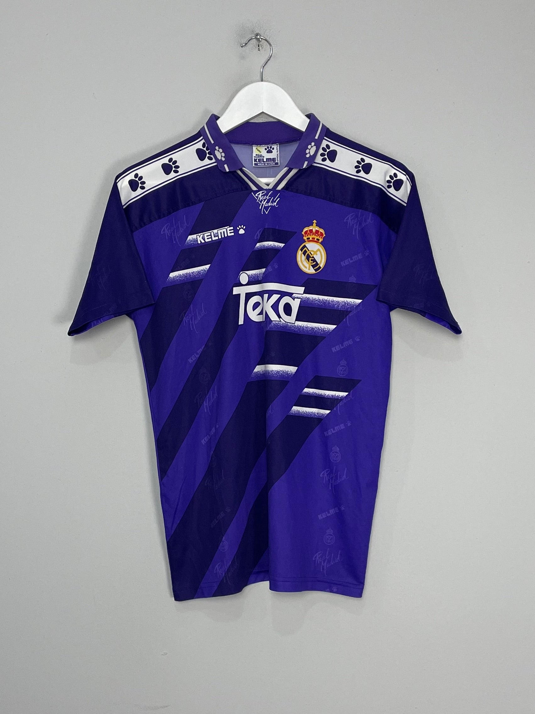 Shop 1995/96 REAL MADRID AWAY SHIRT (XL.KIDS) KELME, classic football shirts, vintage football shirts & retro soccer jerseys at Cult Kits