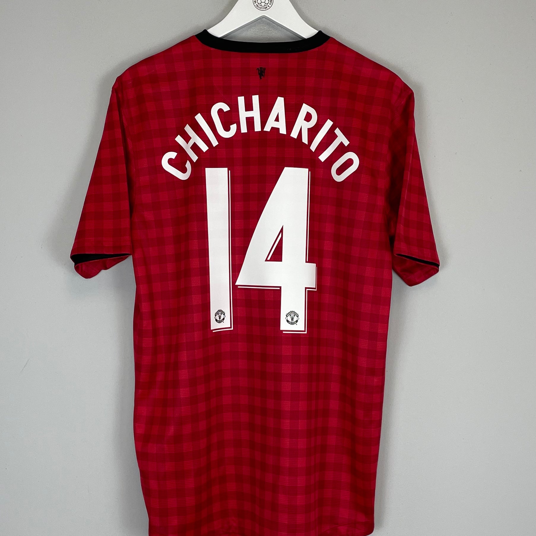 Shop 2012/13 MANCHESTER UNITED CHICHARITO #14 HOME SHIRT (L) NIKE, classic football shirts, vintage football shirts & retro soccer jerseys at Cult Kits