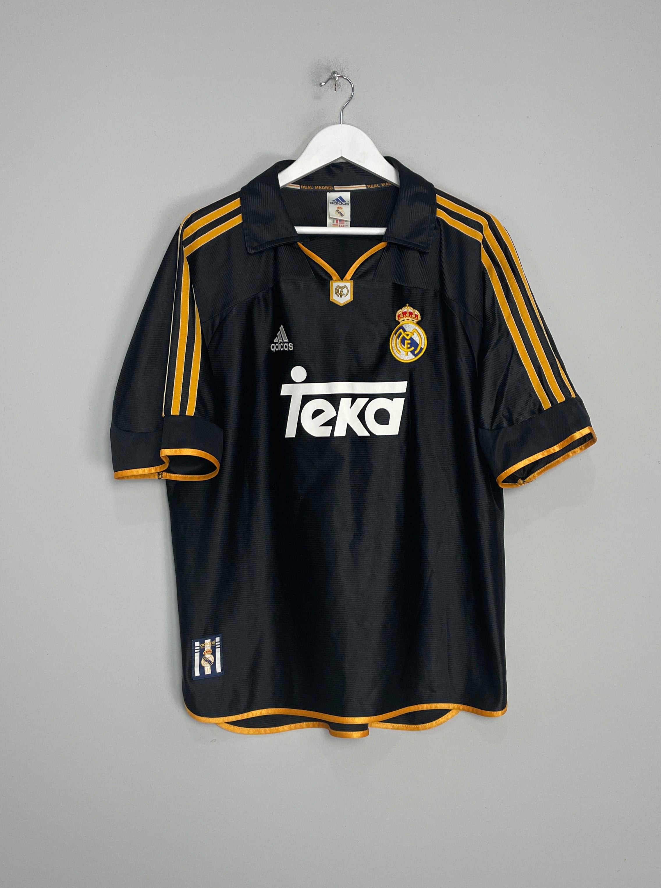 Shop 1999/01 REAL MADRID AWAY SHIRT (L) ADIDAS, classic football shirts, vintage football shirts & retro soccer jerseys at Cult Kits