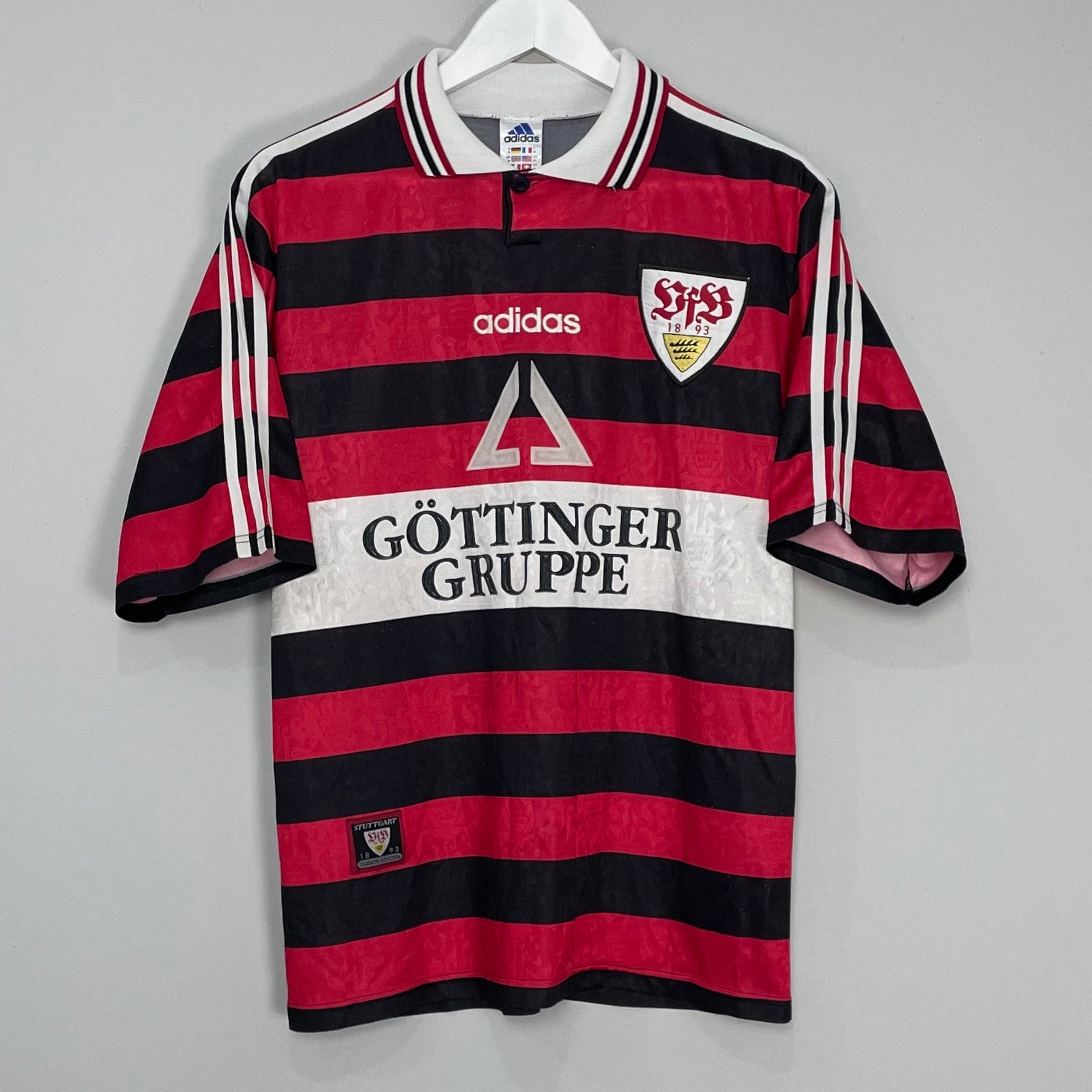 Shop 1997/98 STUTTGART AWAY SHIRT (M) ADIDAS, classic football shirts, vintage football shirts & retro soccer jerseys at Cult Kits