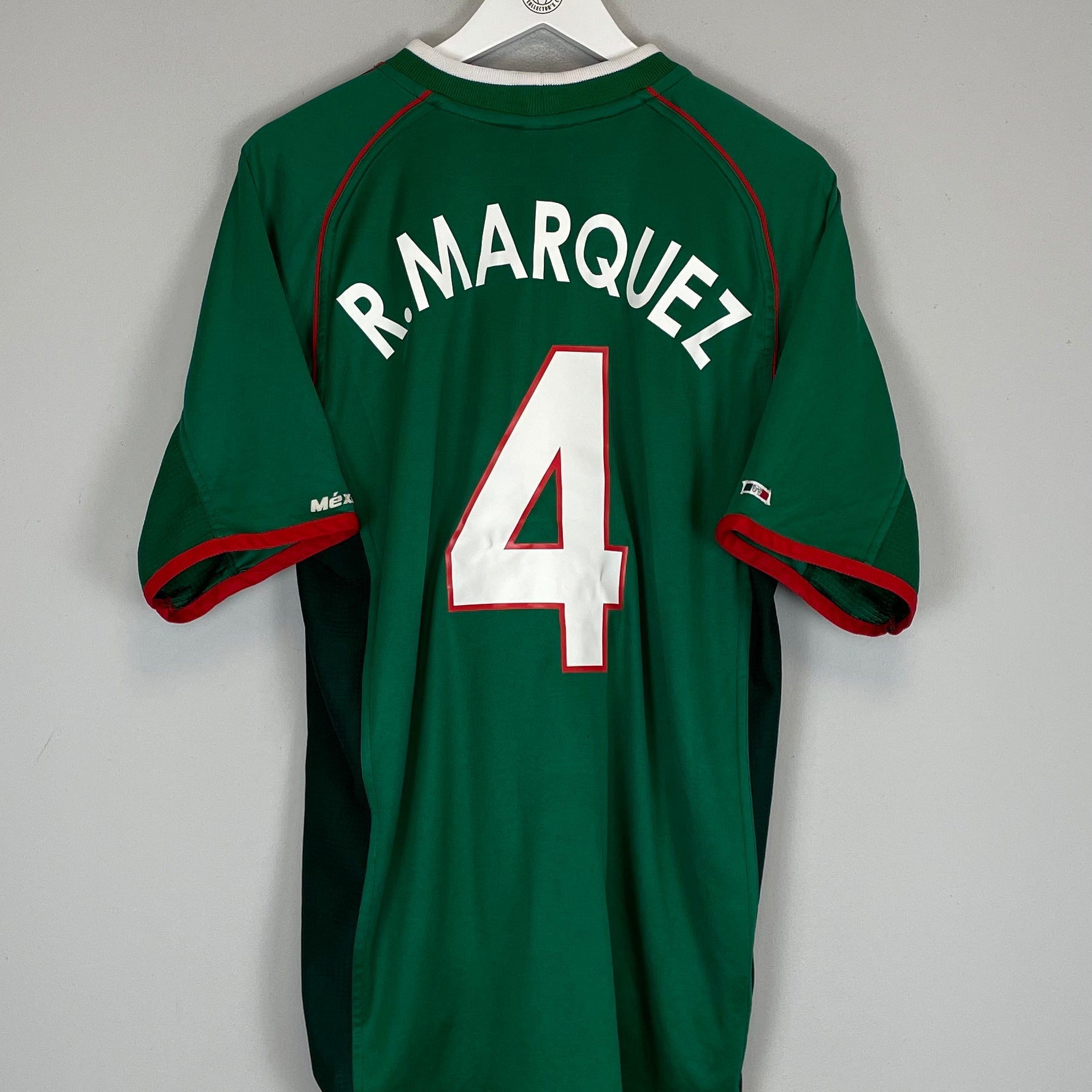 Shop 2001/02 MEXICO R.MARQUEZ #4 HOME SHIRT (XXL) ATLETICA, classic football shirts, vintage football shirts & retro soccer jerseys at Cult Kits