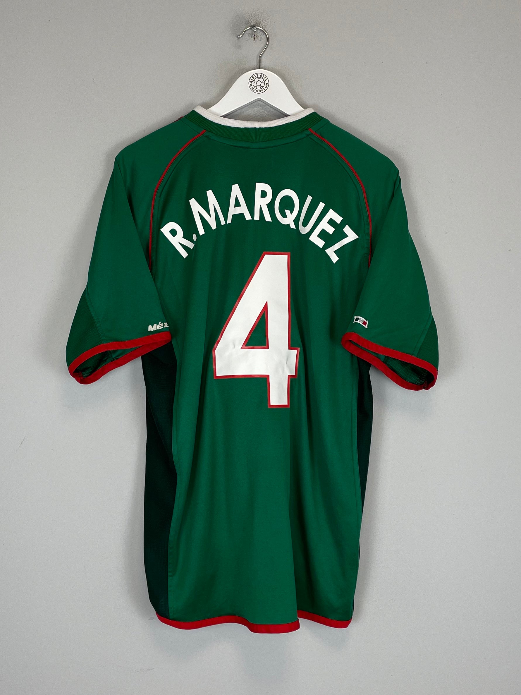 Shop 2001/02 MEXICO R.MARQUEZ #4 HOME SHIRT (XXL) ATLETICA, classic football shirts, vintage football shirts & retro soccer jerseys at Cult Kits