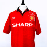 1996 MANCHESTER UNITED BECKHAM #24 *MATCH PREPARED *FA CUP FINAL* HOME SHIRT (XL) UMBRO