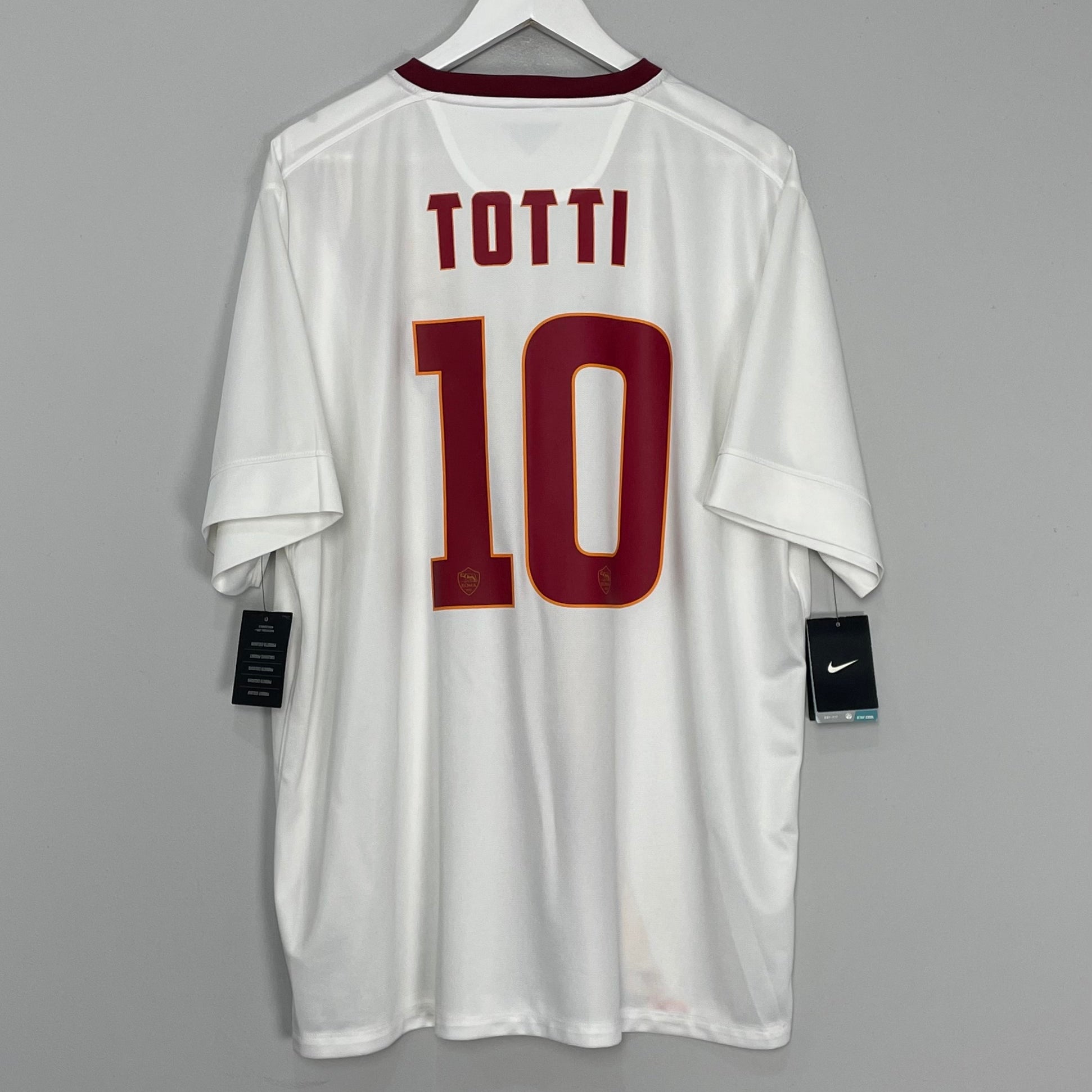 Shop 2014/15 ROMA TOTTI #10 *BNWT* AWAY SHIRT (XXL) NIKE, classic football shirts, vintage football shirts & retro soccer jerseys at Cult Kits