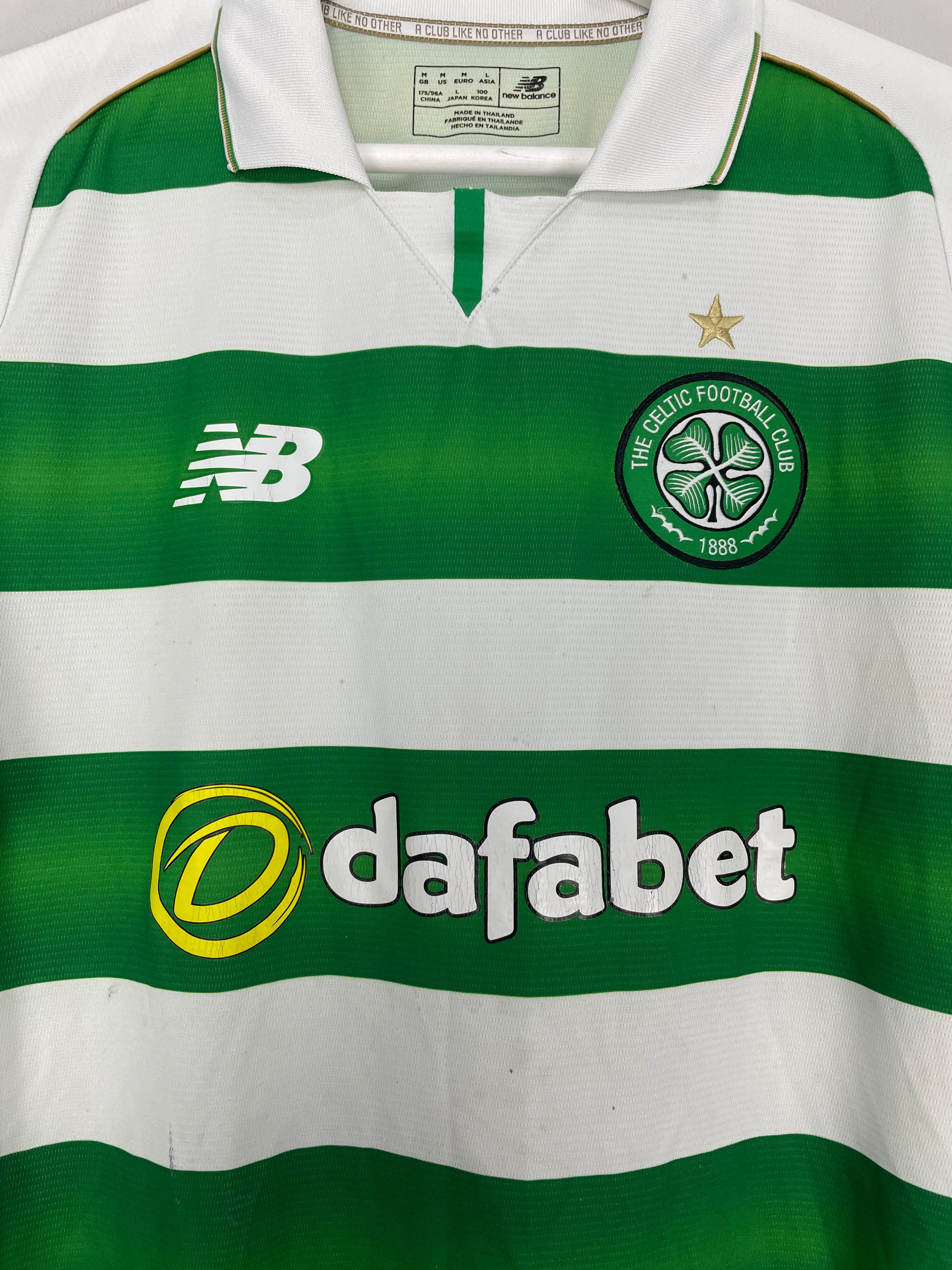 Shop 2016/17 CELTIC HOME SHIRT (M) NEW BALANCE, classic football shirts, vintage football shirts & retro soccer jerseys at Cult Kits