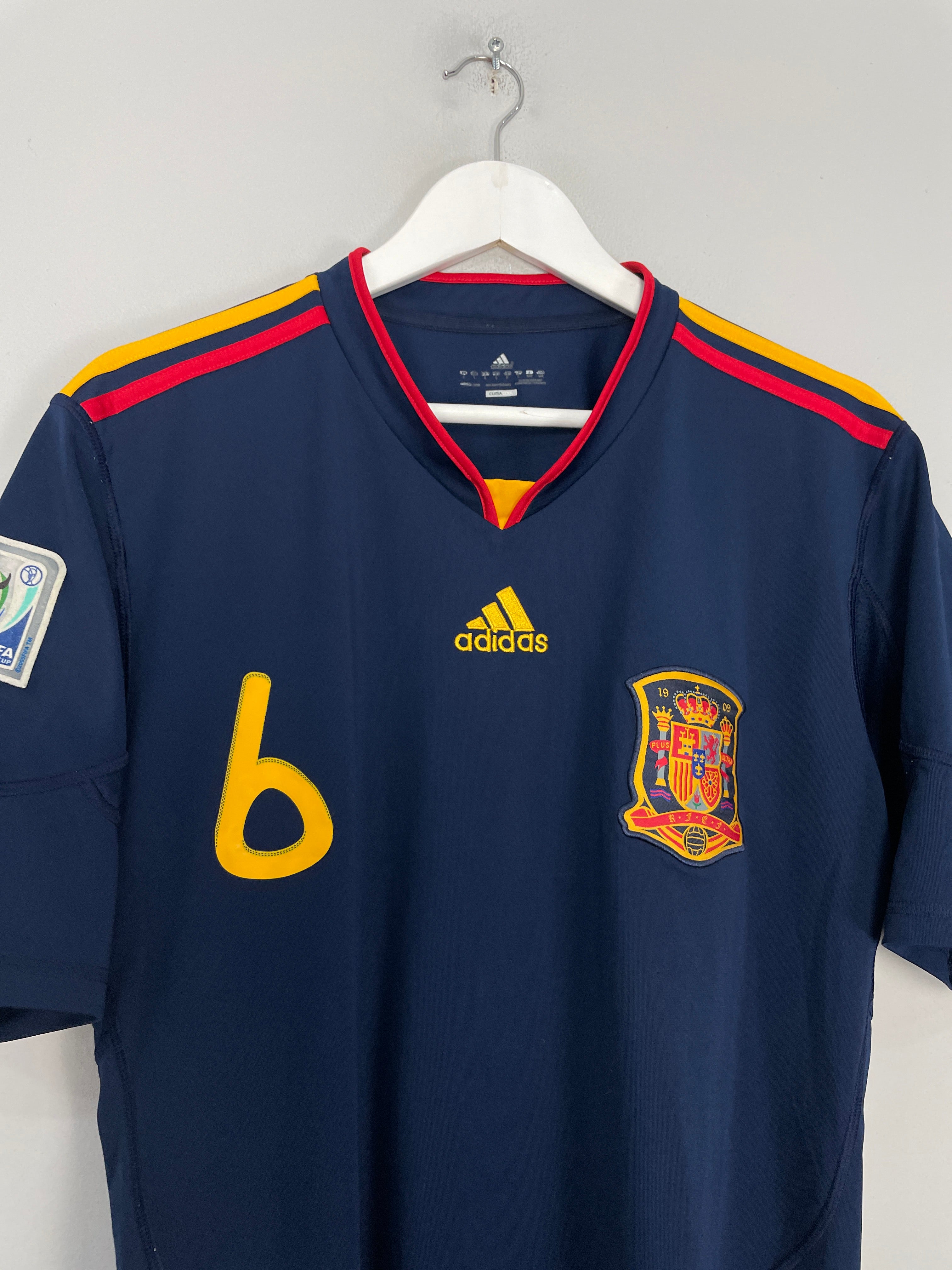 Shop 2010/11 SPAIN A.INIESTA #6 AWAY SHIRT (L) ADIDAS, classic football shirts, vintage football shirts & retro soccer jerseys at Cult Kits