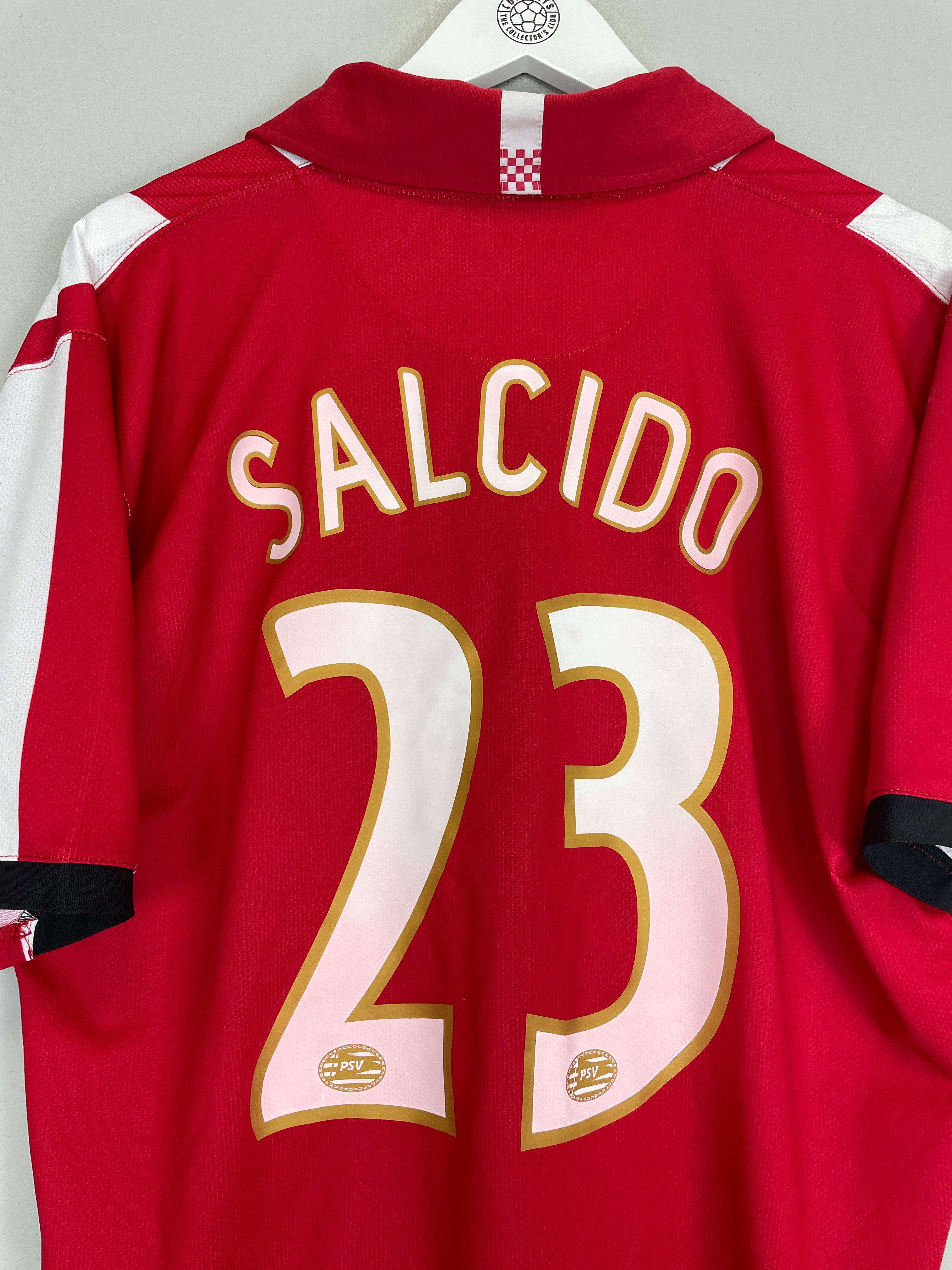 Shop 2006/08 PSV SALCIDO #23 HOME SHIRT (XL) NIKE, classic football shirts, vintage football shirts & retro soccer jerseys at Cult Kits