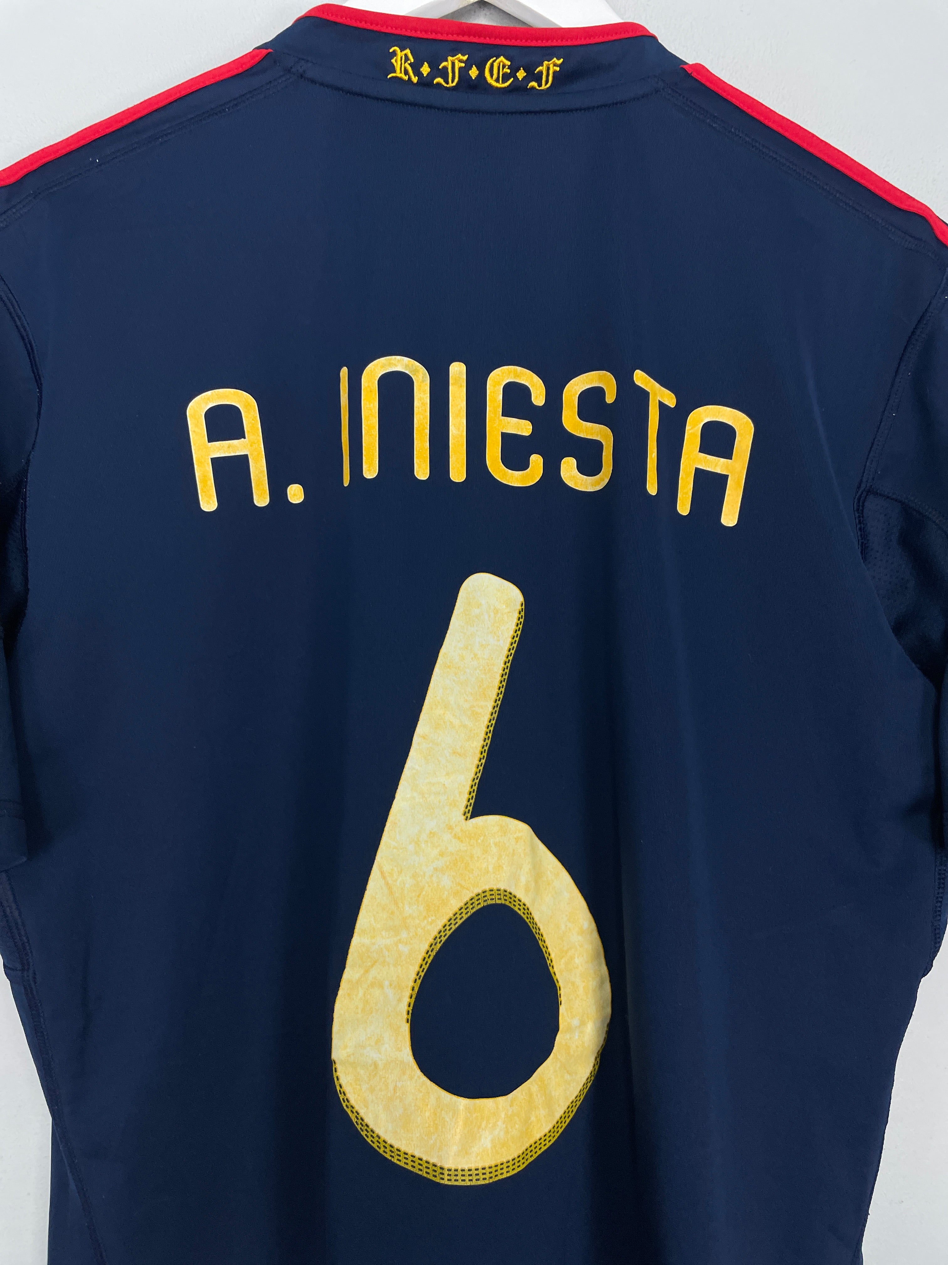 Shop 2010/11 SPAIN A.INIESTA #6 AWAY SHIRT (L) ADIDAS, classic football shirts, vintage football shirts & retro soccer jerseys at Cult Kits