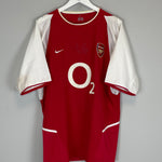 Shop 2002/04 ARSENAL *SIGNED* HOME SHIRT (XL) NIKE, classic football shirts, vintage football shirts & retro soccer jerseys at Cult Kits