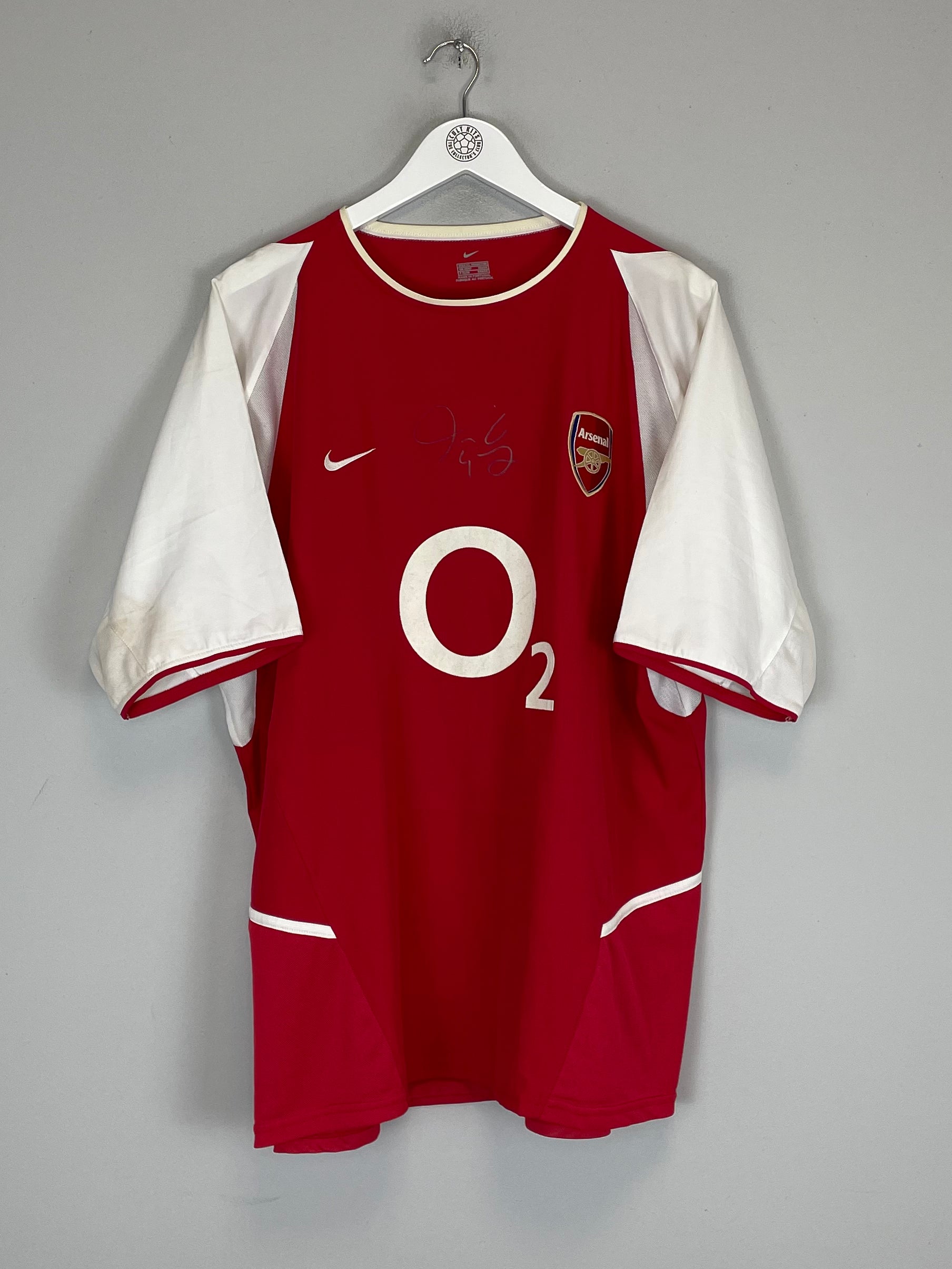 Shop 2002/04 ARSENAL *SIGNED* HOME SHIRT (XL) NIKE, classic football shirts, vintage football shirts & retro soccer jerseys at Cult Kits