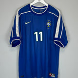 1998/00 BRAZIL ROMARIO #11 AWAY SHIRT (XL) NIKE
