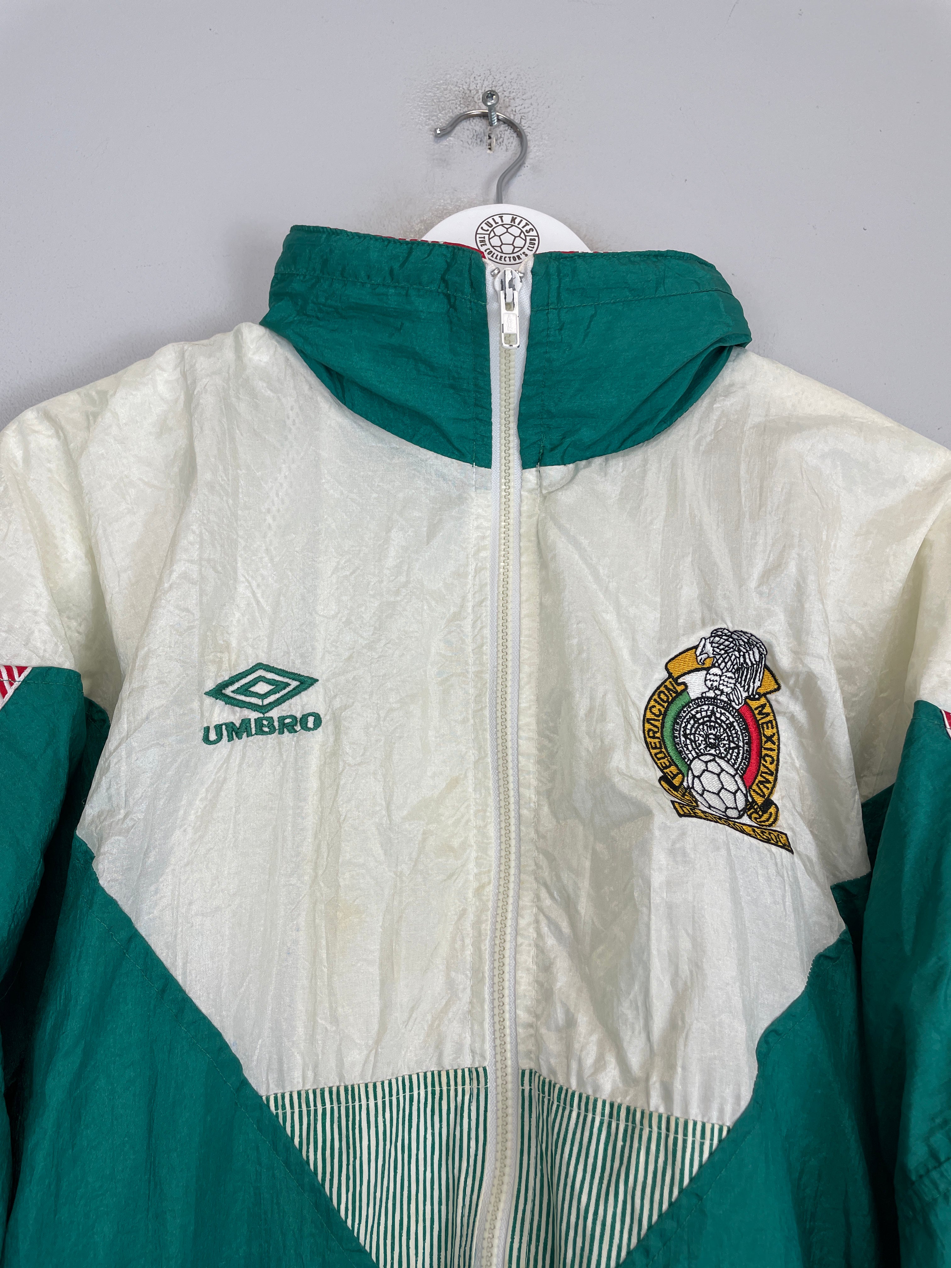 Shop 1993/94 MEXICO TRACK JACKET (M) UMBRO, classic football shirts, vintage football shirts & retro soccer jerseys at Cult Kits