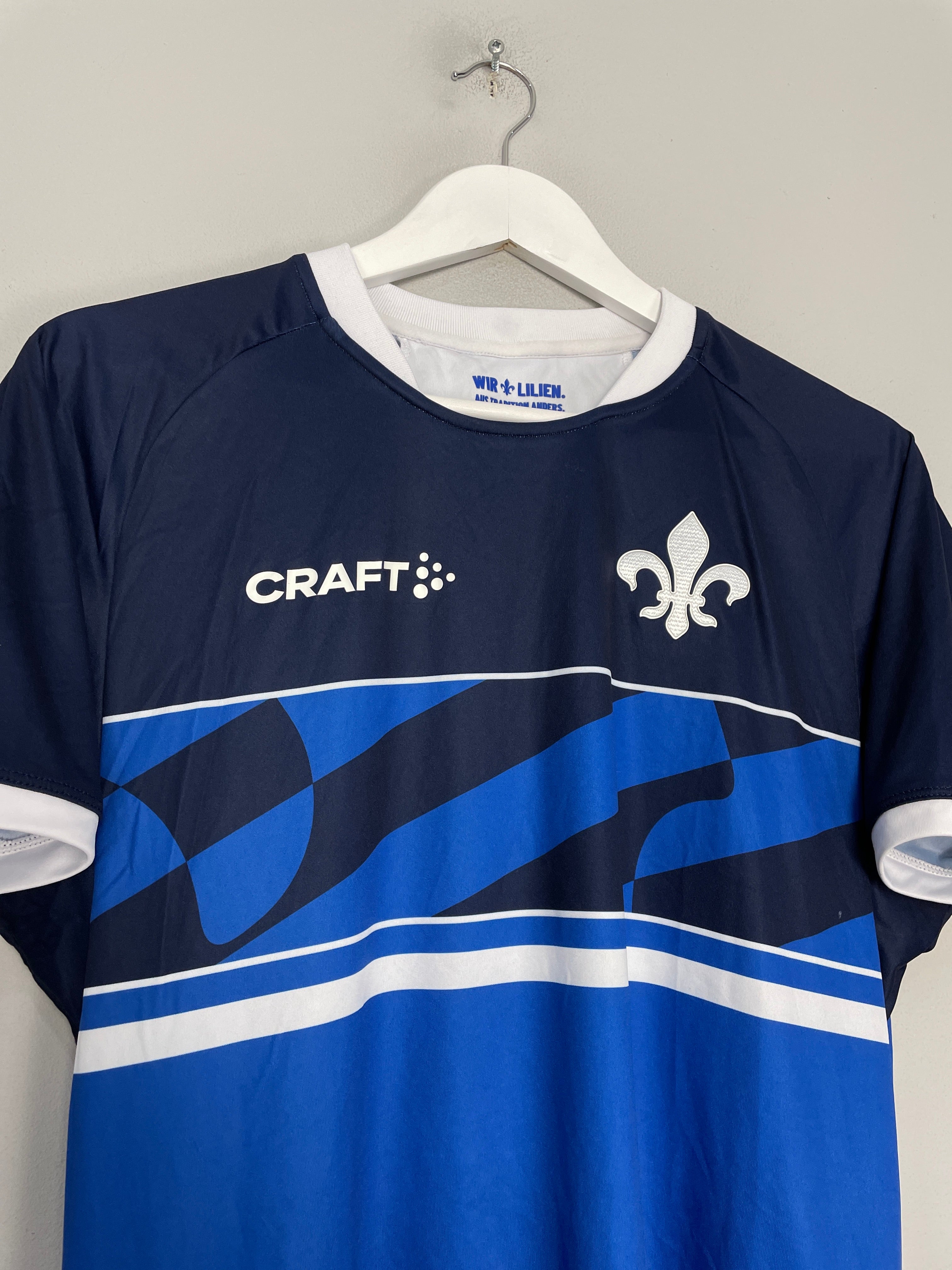 Shop 2022/23 DARMSTADT HOME SHIRT (M) CRAFT, classic football shirts, vintage football shirts & retro soccer jerseys at Cult Kits