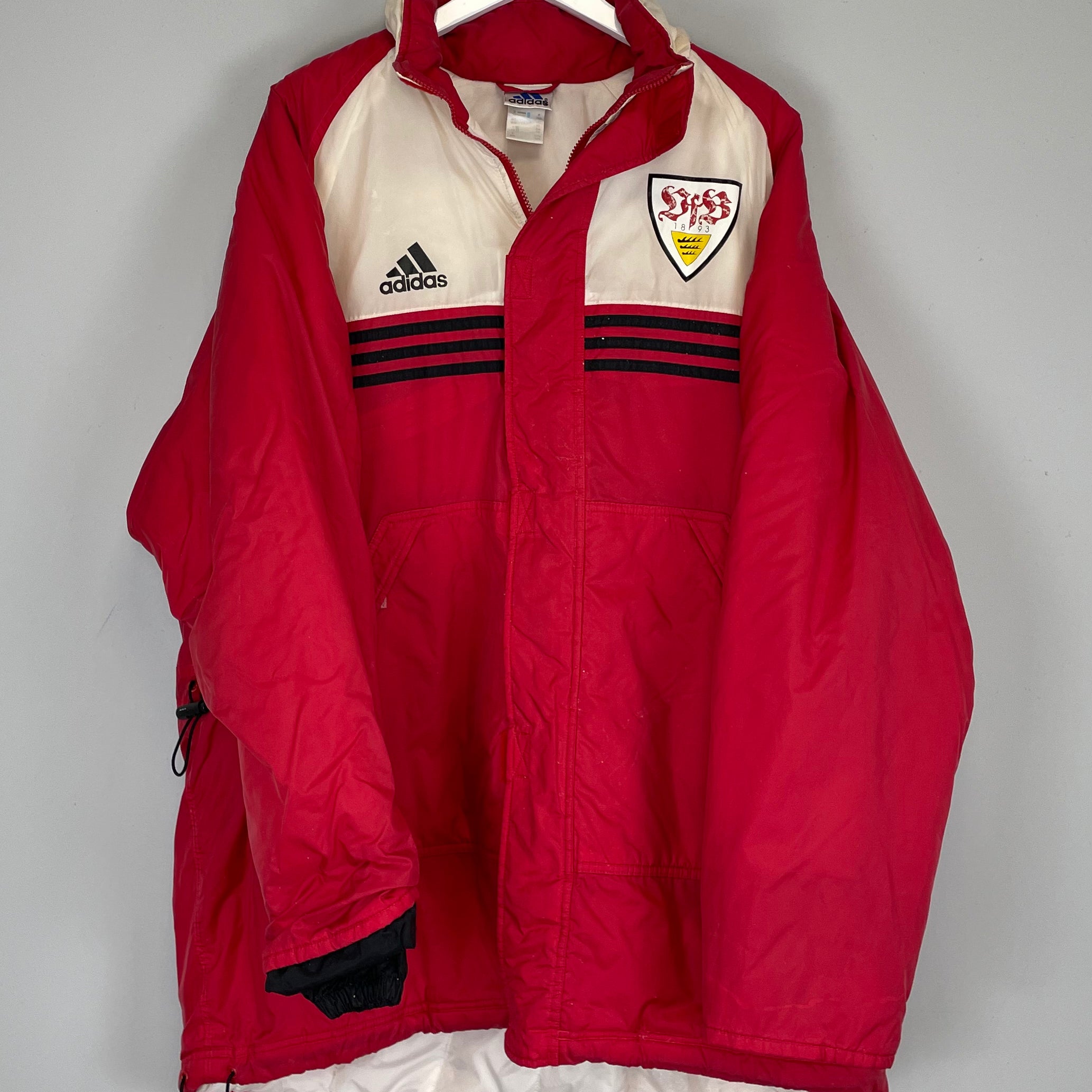 Shop 1998/00 STUTTGART BENCH COAT (XL) ADIDAS, classic football shirts, vintage football shirts & retro soccer jerseys at Cult Kits