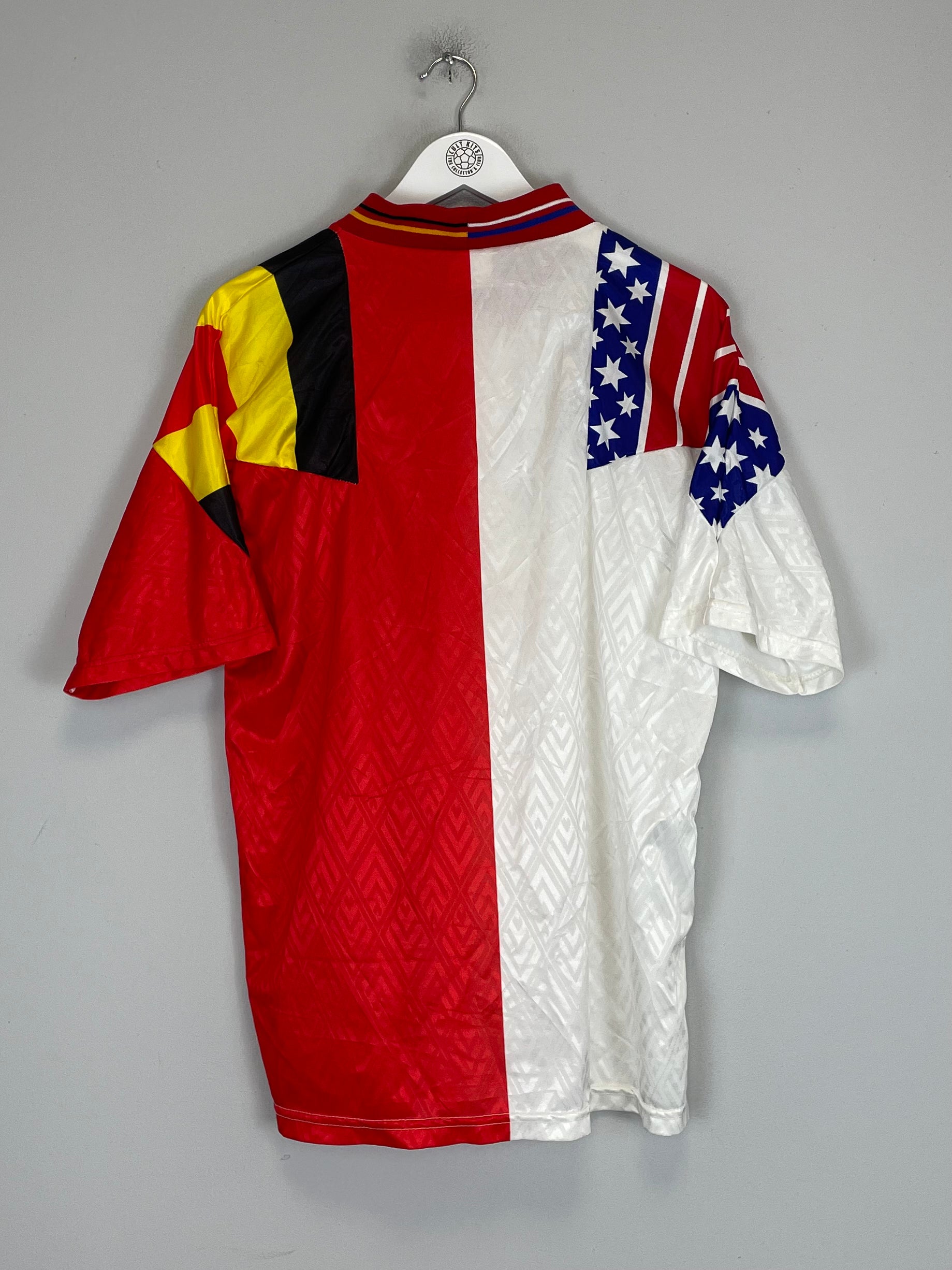 Shop 1994 BELGIUM X USA WORLD CUP 94 SHIRT (L) O'NEILLS, classic football shirts, vintage football shirts & retro soccer jerseys at Cult Kits