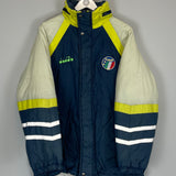 Shop 1990/92 ITALY BENCH COAT (M) DIADORA, classic football shirts, vintage football shirts & retro soccer jerseys at Cult Kits