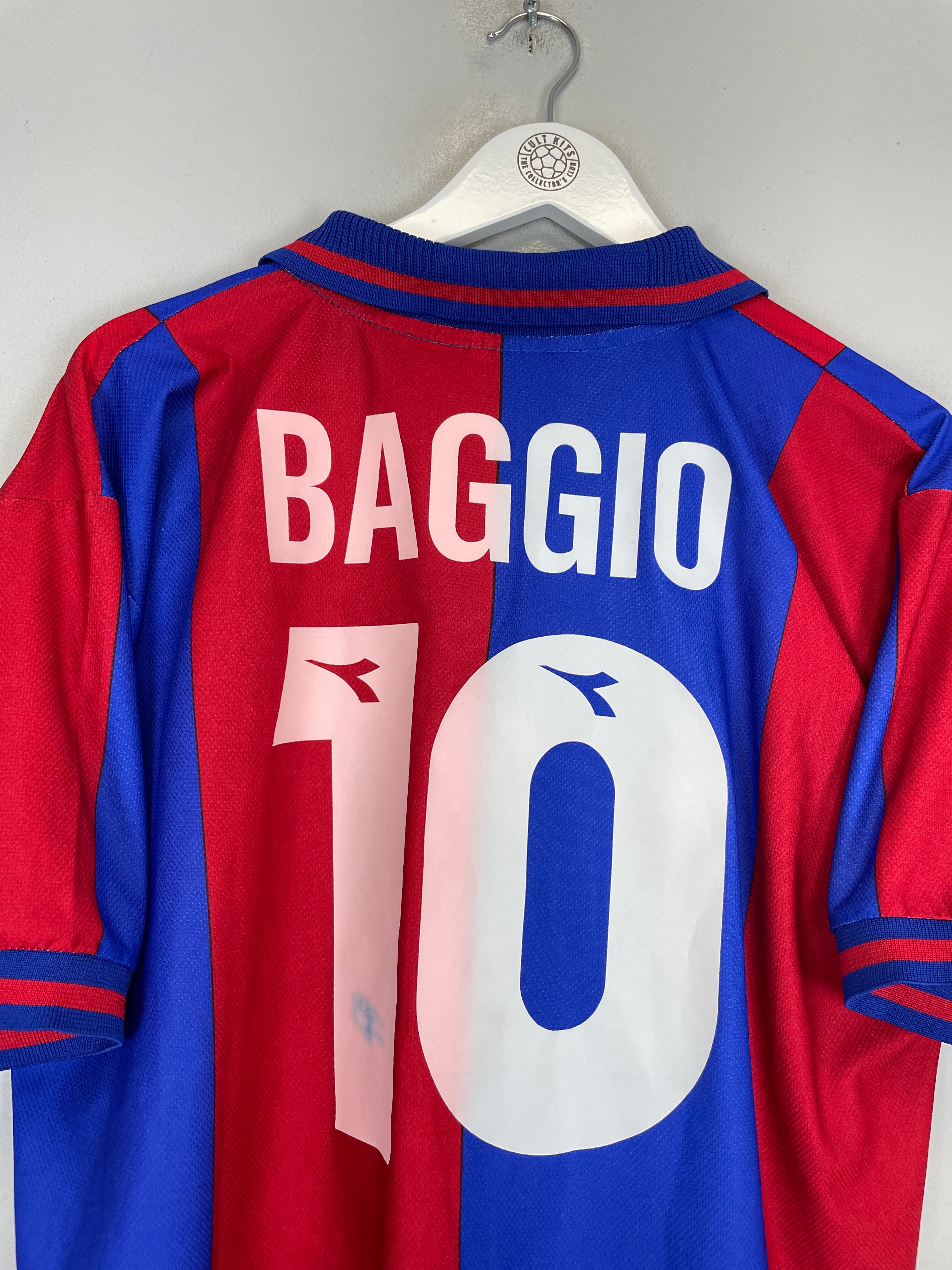 Shop 1998/00 BOLOGNA BAGGIO #10 HOME SHIRT (XL) DIADORA, classic football shirts, vintage football shirts & retro soccer jerseys at Cult Kits