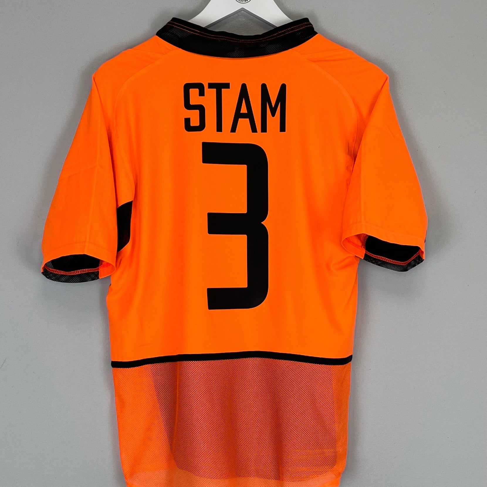 Shop 2002/04 NETHERLANDS STAM #3 *PLAYER ISSUE* HOME SHIRT (S) NIKE, classic football shirts, vintage football shirts & retro soccer jerseys at Cult Kits
