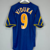 2001/02 LEEDS UNITED VIDUKA #9 AWAY SHIRT (L) NIKE