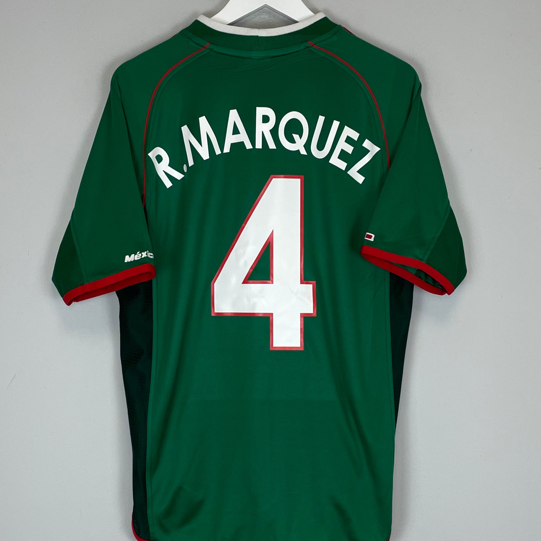 Shop 2001/02 MEXICO R.MARQUEZ #4 HOME SHIRT (L) ATLETICA, classic football shirts, vintage football shirts & retro soccer jerseys at Cult Kits