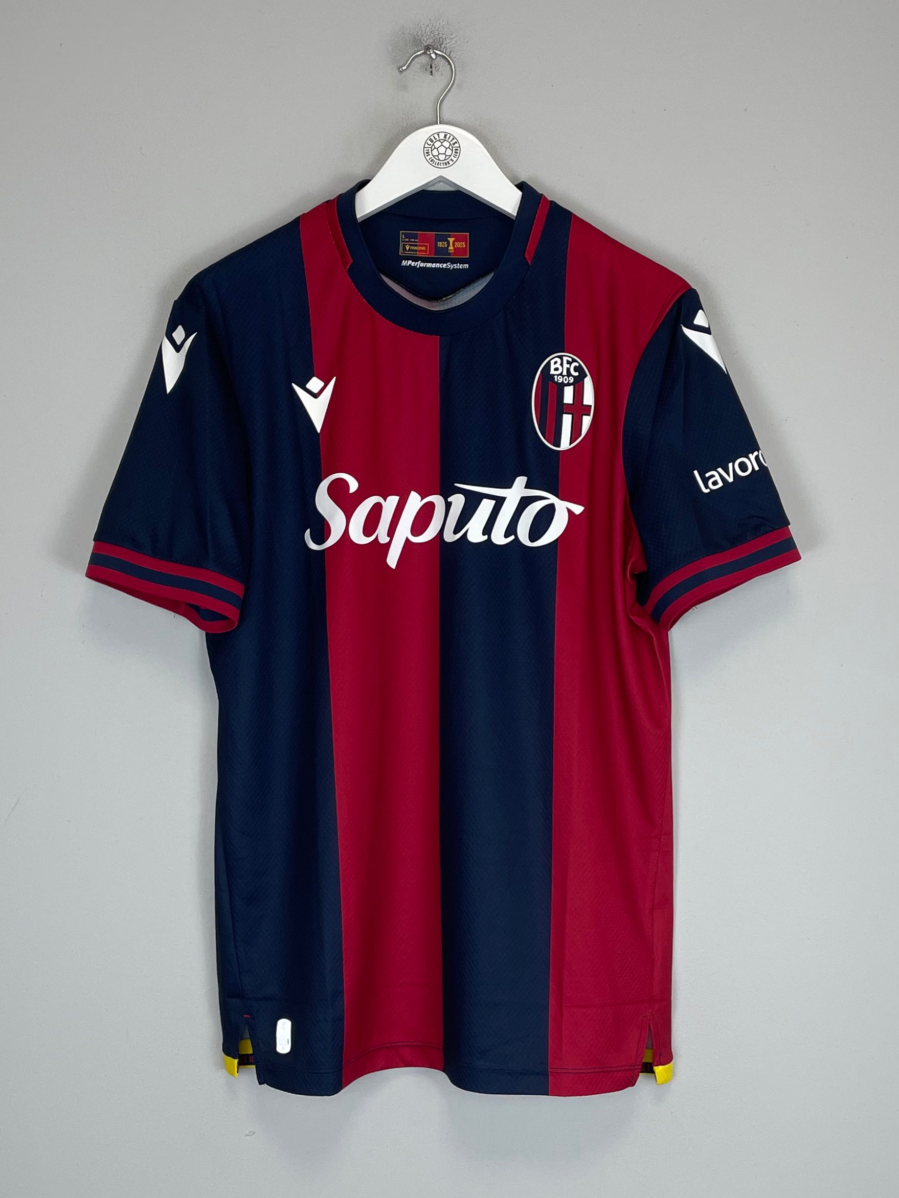 Shop 2024/25 BOLOGNA HOME SHIRT (L) MACRON, classic football shirts, vintage football shirts & retro soccer jerseys at Cult Kits