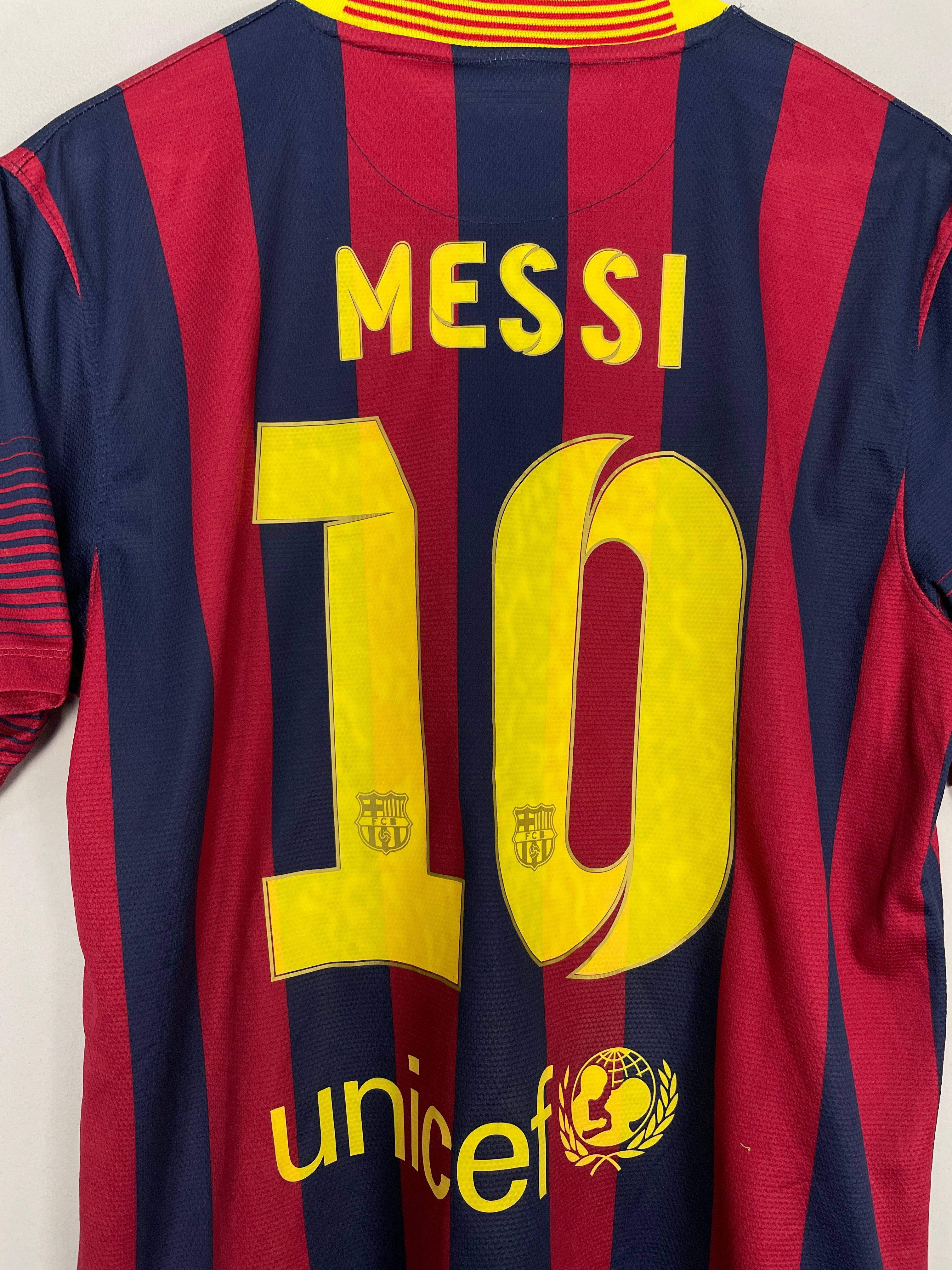 Shop 2013/14 BARCELONA MESSI #10 HOME SHIRT (L) NIKE, classic football shirts, vintage football shirts & retro soccer jerseys at Cult Kits