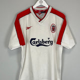 Shop 1998/99 LIVERPOOL AWAY SHIRT (M) REEBOK, classic football shirts, vintage football shirts & retro soccer jerseys at Cult Kits