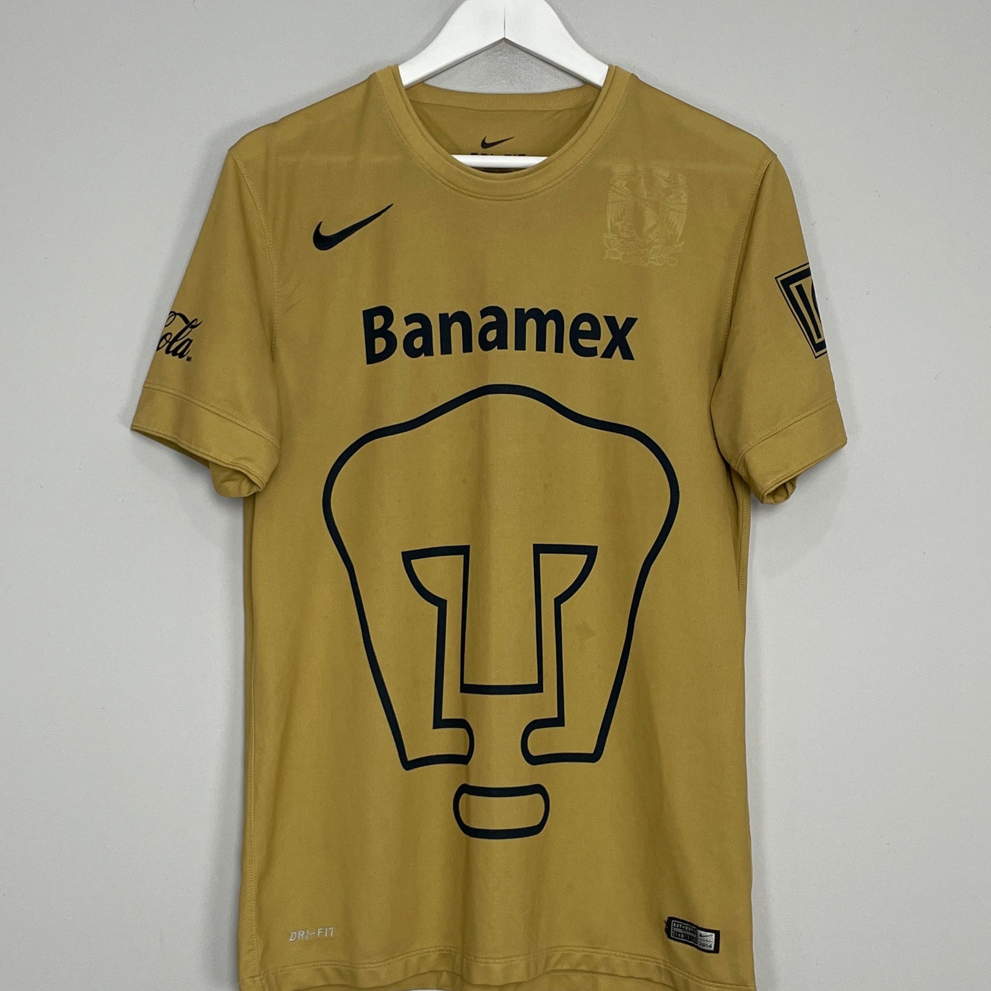 Shop 2014/15 UNAM PUMAS HOME SHIRT (M) NIKE, classic football shirts, vintage football shirts & retro soccer jerseys at Cult Kits