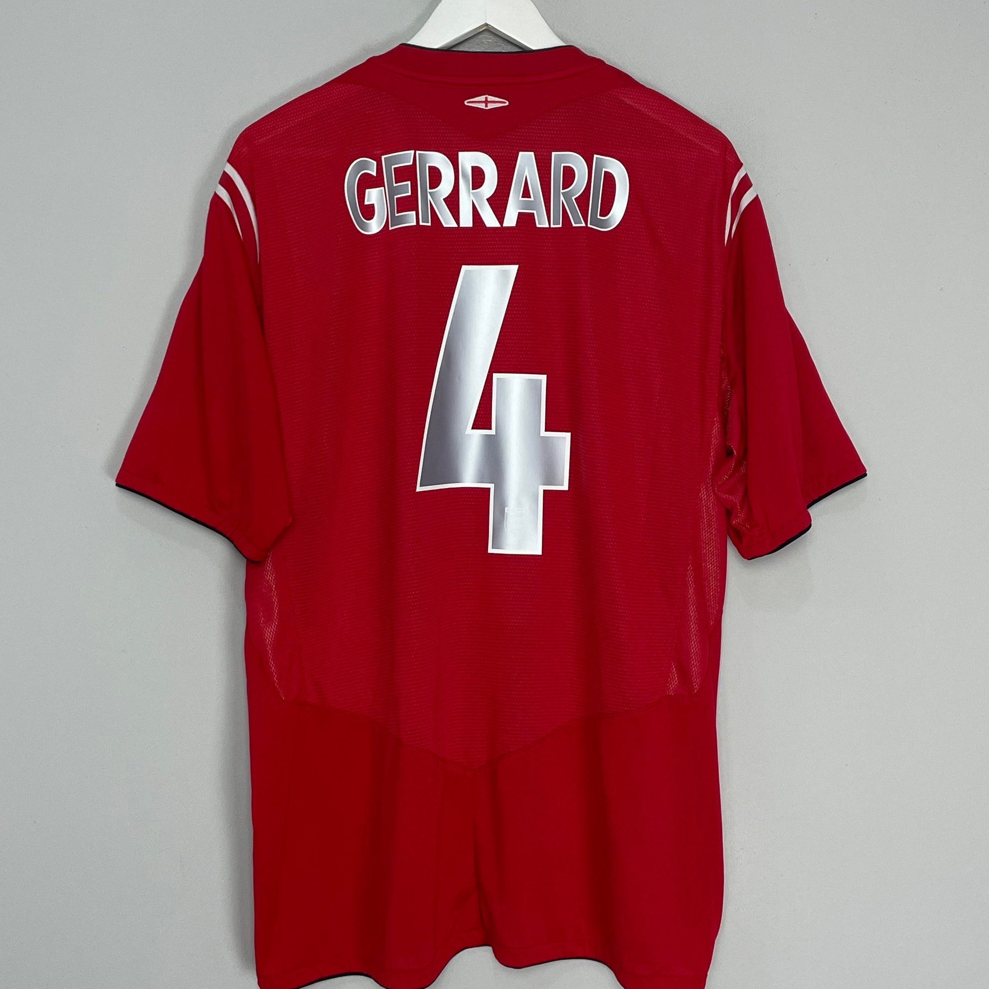 Shop 2004/06 ENGLAND GERRARD #4 AWAY SHIRT (XXL) UMBRO, classic football shirts, vintage football shirts & retro soccer jerseys at Cult Kits