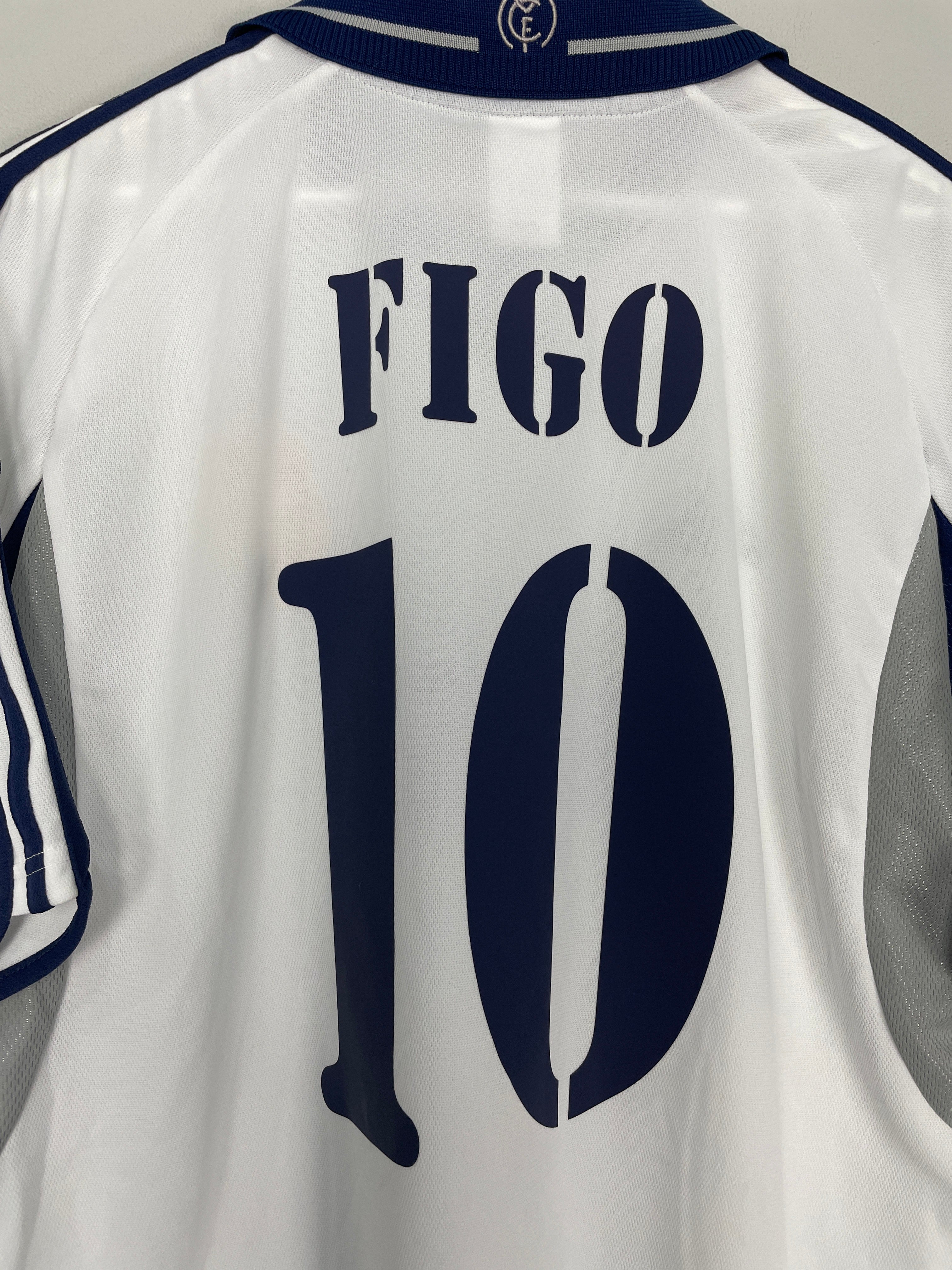 Shop 2000/01 REAL MADRID FIGO #10 HOME SHIRT (XL) ADIDAS, classic football shirts, vintage football shirts & retro soccer jerseys at Cult Kits