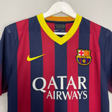 Shop 2013/14 BARCELONA MESSI #10 *AUTHENTIC* HOME SHIRT (L) NIKE, classic football shirts, vintage football shirts & retro soccer jerseys at Cult Kits