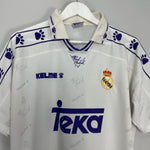 Shop 1994/95 REAL MADRID HOME SHIRT (M) KELME, classic football shirts, vintage football shirts & retro soccer jerseys at Cult Kits