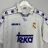 Shop 1994/95 REAL MADRID HOME SHIRT (M) KELME, classic football shirts, vintage football shirts & retro soccer jerseys at Cult Kits