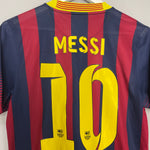 Shop 2013/14 BARCELONA MESSI #10 *AUTHENTIC* HOME SHIRT (L) NIKE, classic football shirts, vintage football shirts & retro soccer jerseys at Cult Kits