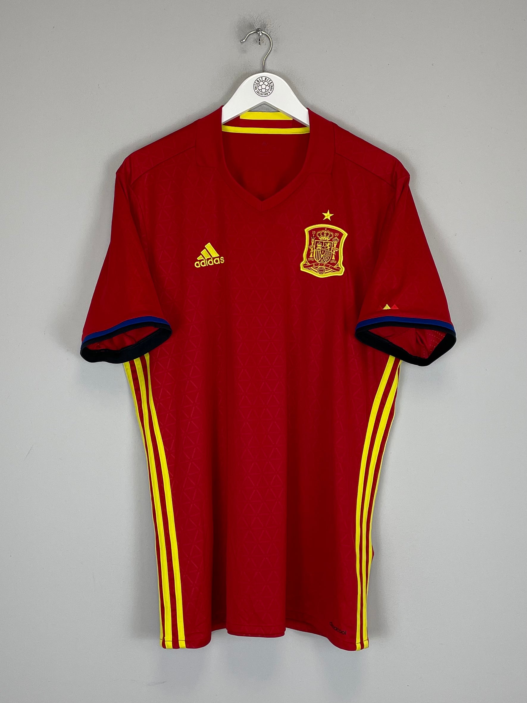 Shop 2016/17 SPAIN HOME SHIRT (XL) ADIDAS, classic football shirts, vintage football shirts & retro soccer jerseys at Cult Kits