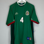 Shop 2001/02 MEXICO R.MARQUEZ #4 HOME SHIRT (XXL) ATLETICA, classic football shirts, vintage football shirts & retro soccer jerseys at Cult Kits