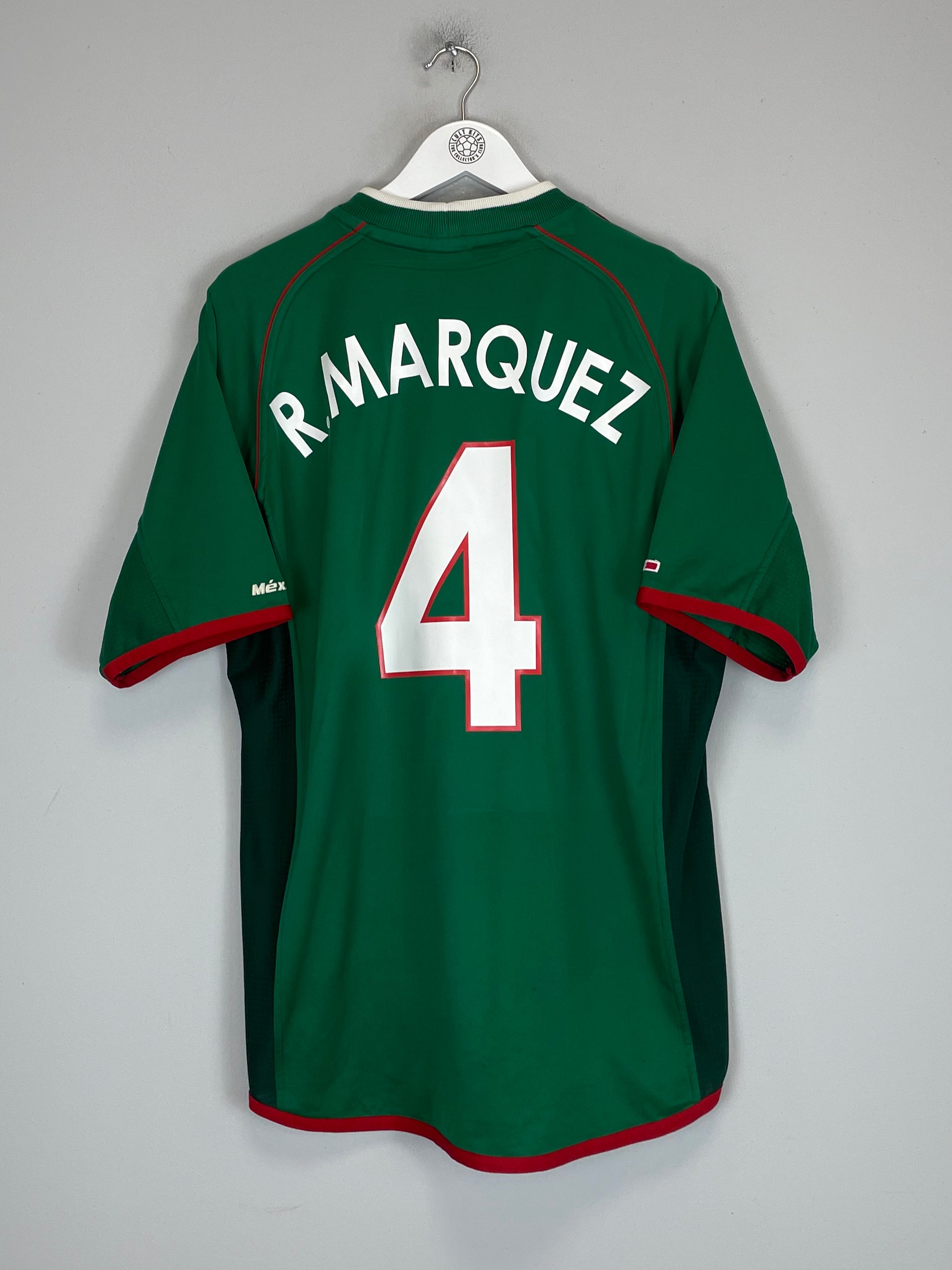 Shop 2001/02 MEXICO R.MARQUEZ #4 HOME SHIRT (XXL) ATLETICA, classic football shirts, vintage football shirts & retro soccer jerseys at Cult Kits