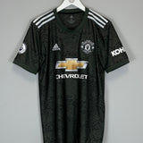 2020/21 Manchester United Van De Beek #34 away shirt (M) by Adidas, excellent condition, black with gold logo.