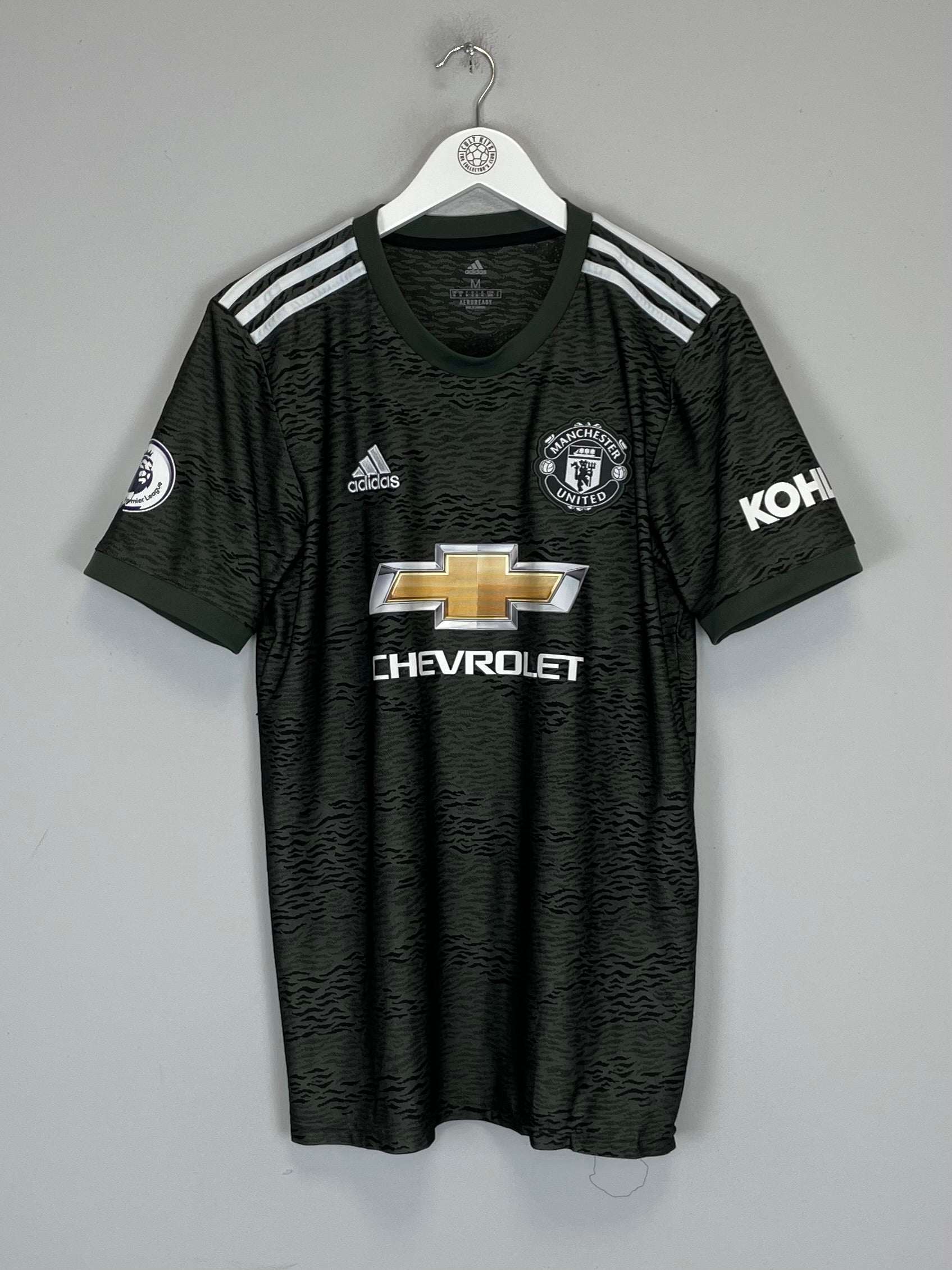 2020/21 Manchester United Van De Beek #34 away shirt (M) by Adidas, excellent condition, black with gold logo.