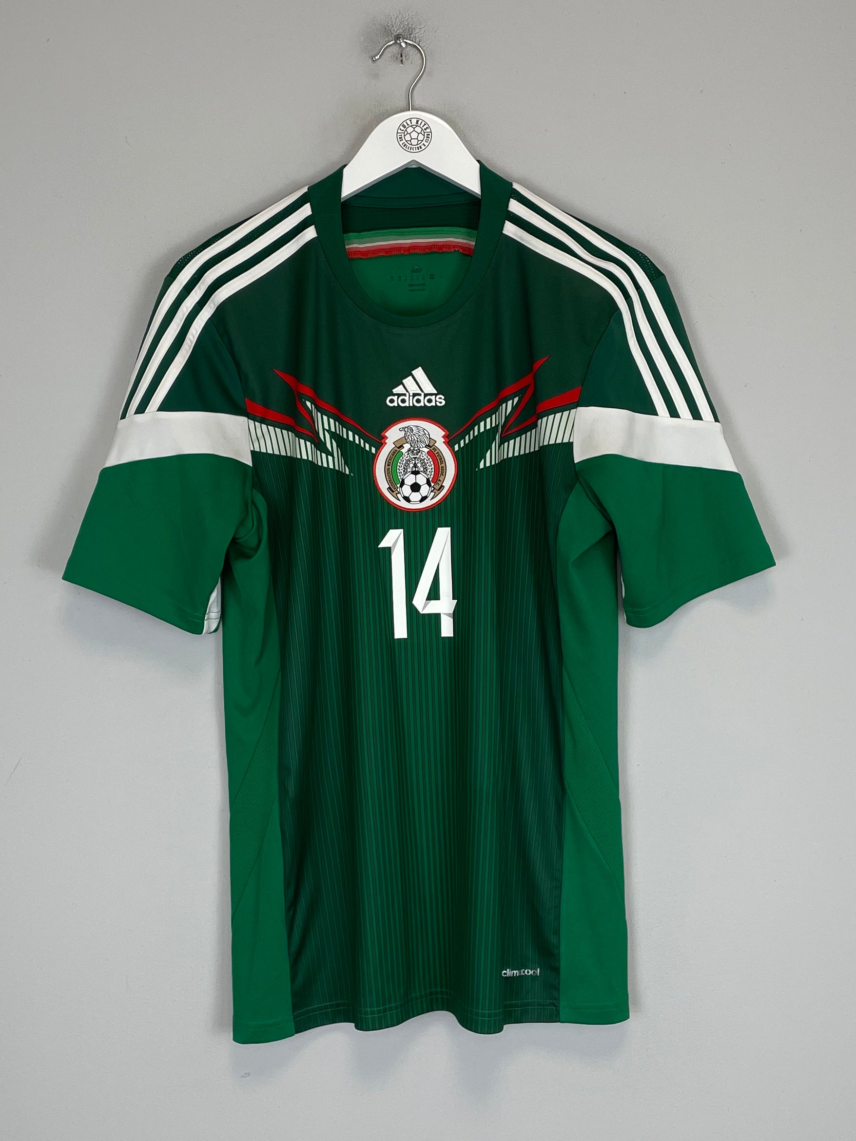 Shop 2014 MEXICO J.HERNANDEZ #14 HOME SHIRT (M) ADIDAS, classic football shirts, vintage football shirts & retro soccer jerseys at Cult Kits