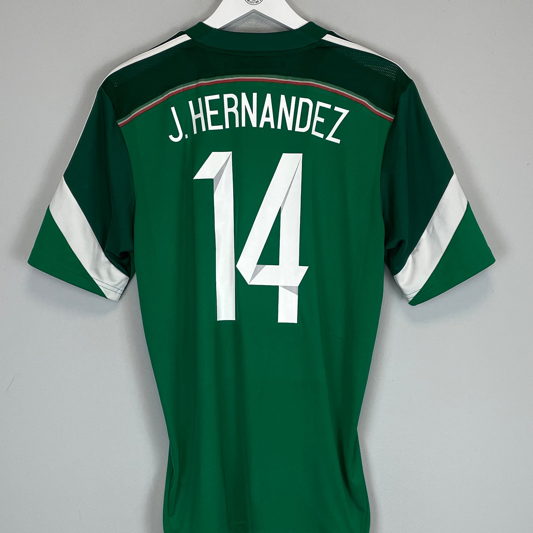 Shop 2014 MEXICO J.HERNANDEZ #14 HOME SHIRT (M) ADIDAS, classic football shirts, vintage football shirts & retro soccer jerseys at Cult Kits