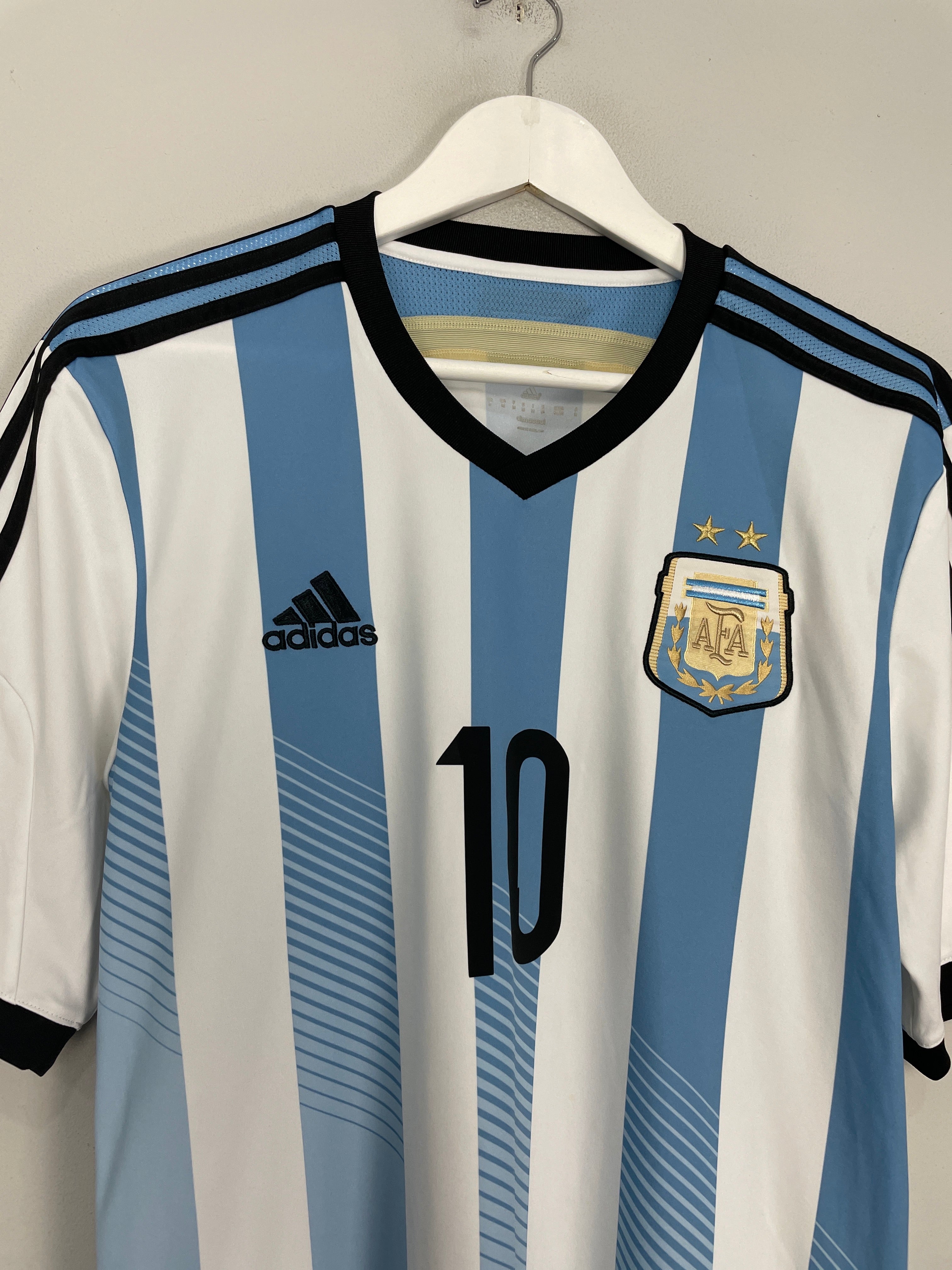 Shop 2014/15 ARGENTINA MESSI #10 HOME SHIRT (M) ADIDAS, classic football shirts, vintage football shirts & retro soccer jerseys at Cult Kits