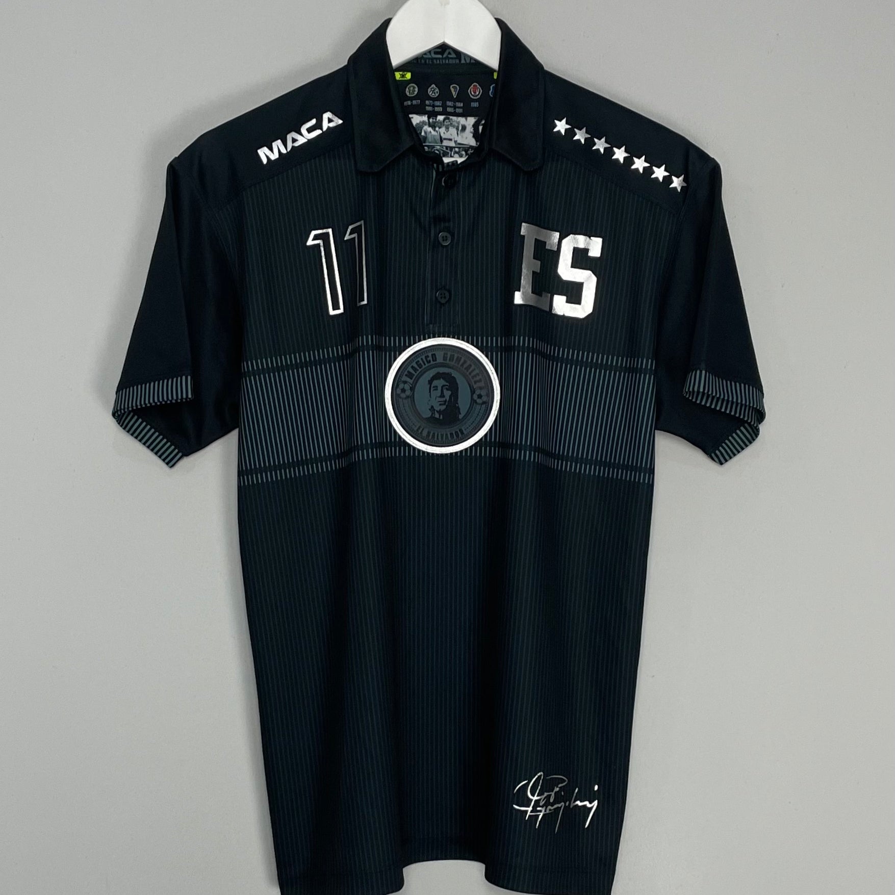 Shop EL SALVADOR MAGICO #11 TRIBUTE SHIRT (S) MACA, classic football shirts, vintage football shirts & retro soccer jerseys at Cult Kits