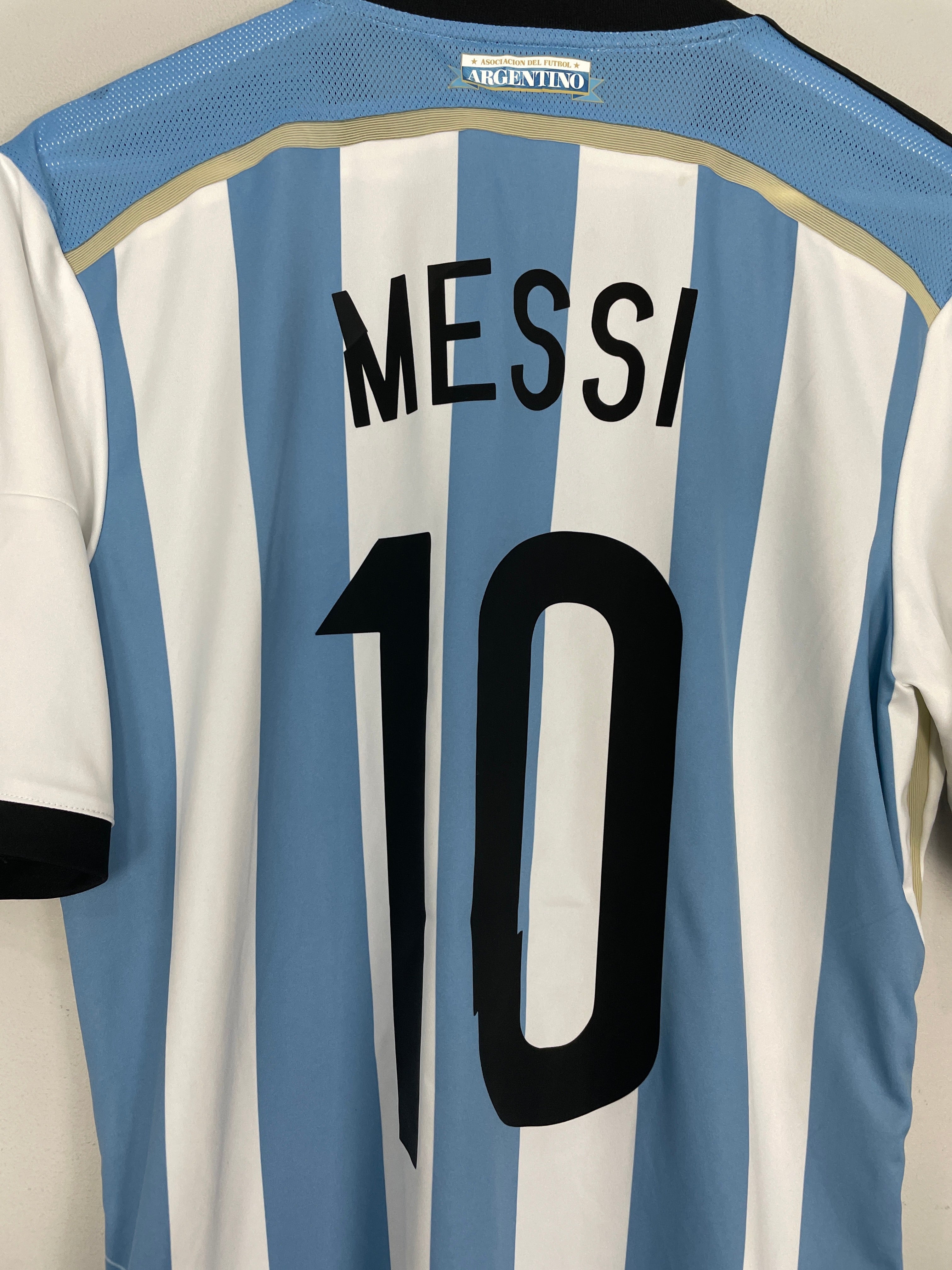 Shop 2014/15 ARGENTINA MESSI #10 HOME SHIRT (M) ADIDAS, classic football shirts, vintage football shirts & retro soccer jerseys at Cult Kits