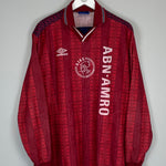 Shop 1994 AJAX TRAINING SHIRT (XL) UMBRO, classic football shirts, vintage football shirts & retro soccer jerseys at Cult Kits
