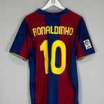 Shop 2007/08 BARCELONA RONALDINHO #10 HOME SHIRT (S) NIKE, classic football shirts, vintage football shirts & retro soccer jerseys at Cult Kits