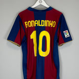 Shop 2007/08 BARCELONA RONALDINHO #10 HOME SHIRT (S) NIKE, classic football shirts, vintage football shirts & retro soccer jerseys at Cult Kits